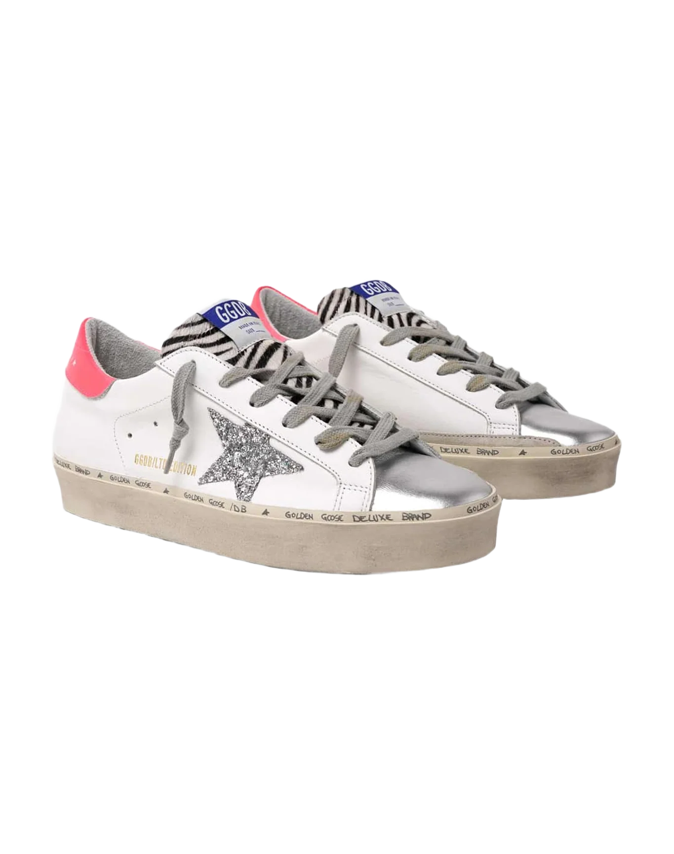 Women | Ltd Hi-Star Sneakers with Zebra-Print Insert & Glittery Star - Image 5