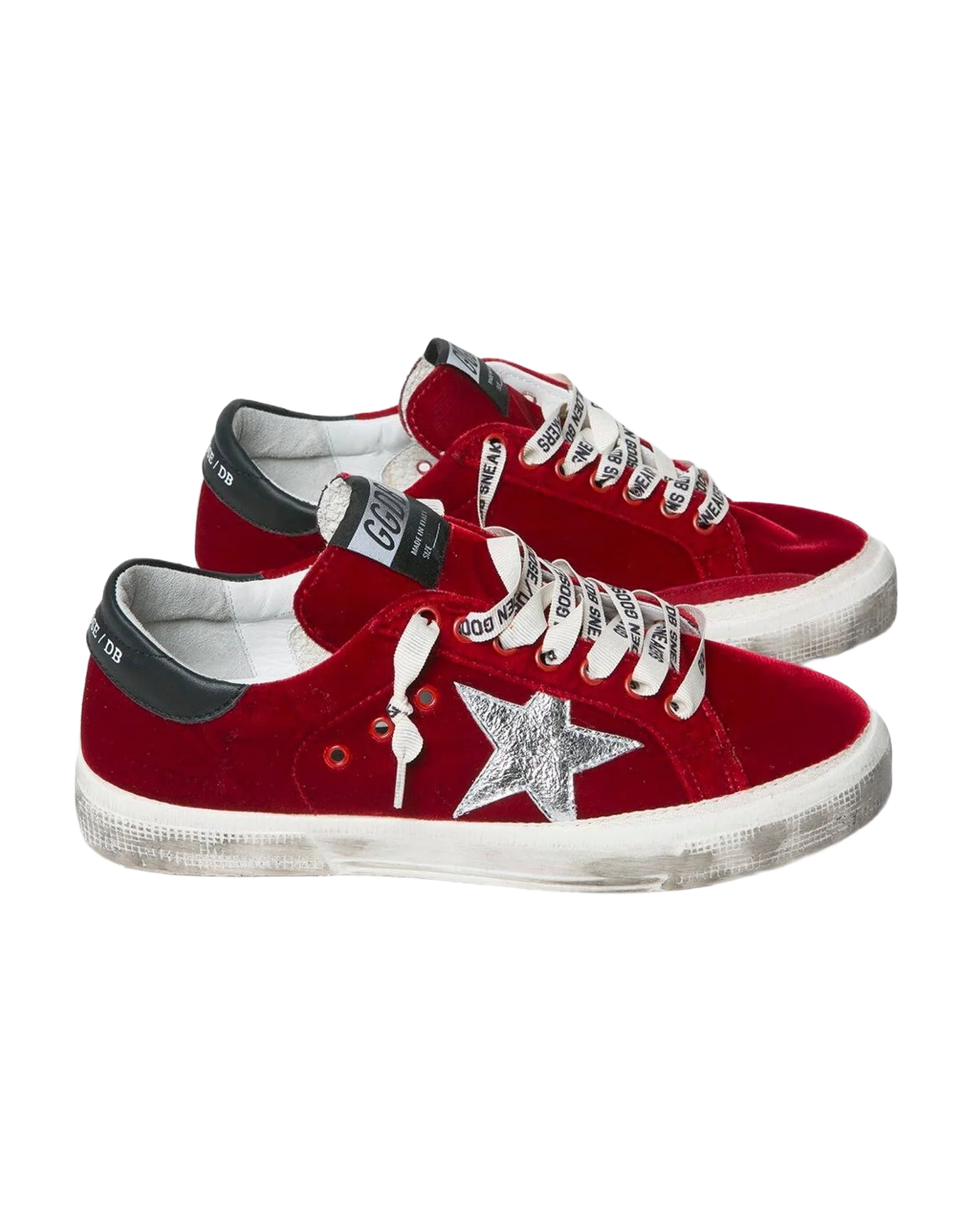 Women | May Sneakers Red Velvet-Silver Star