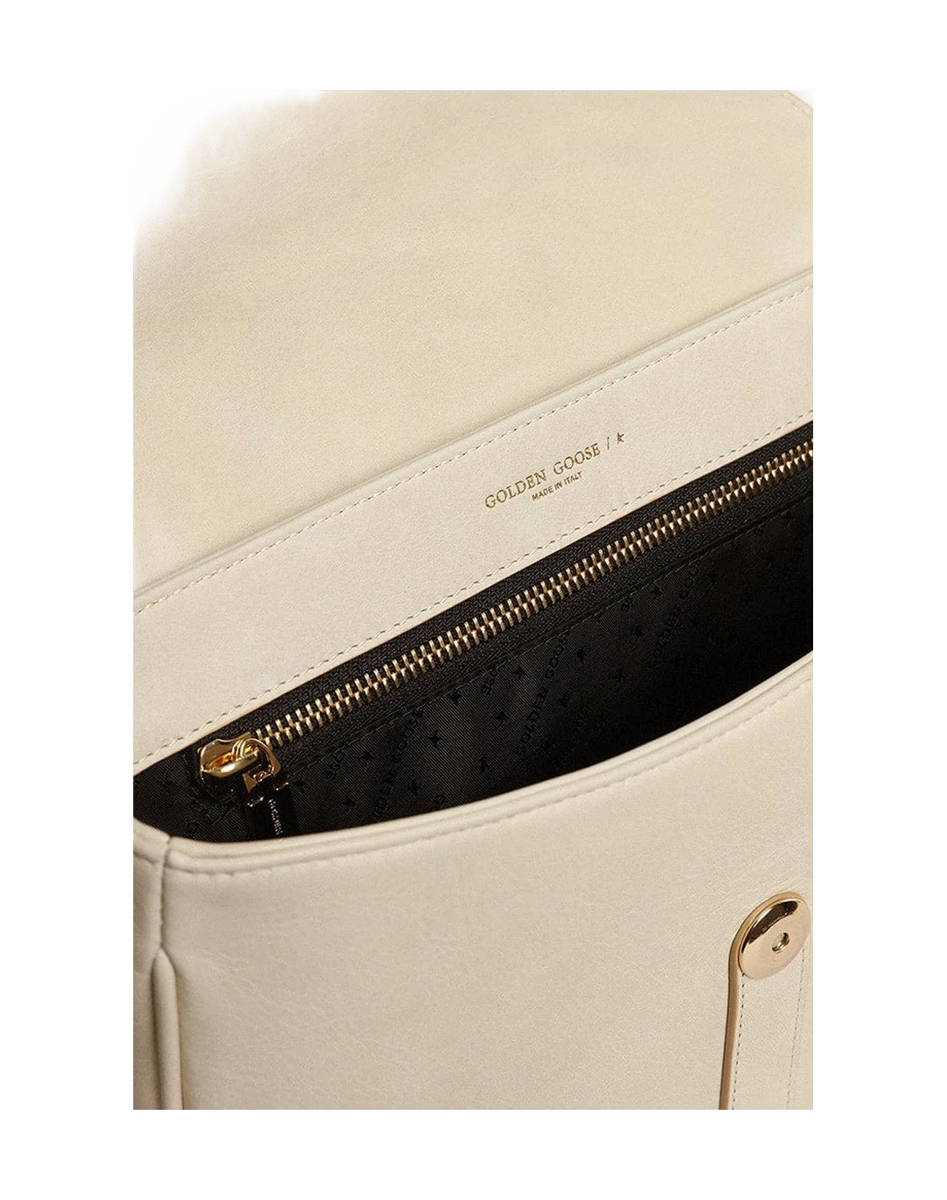 Women | Medium Sally Bag Porcelain Leather with Buckle & Contrasting Shoulder Strap | Porcelain - Image 8