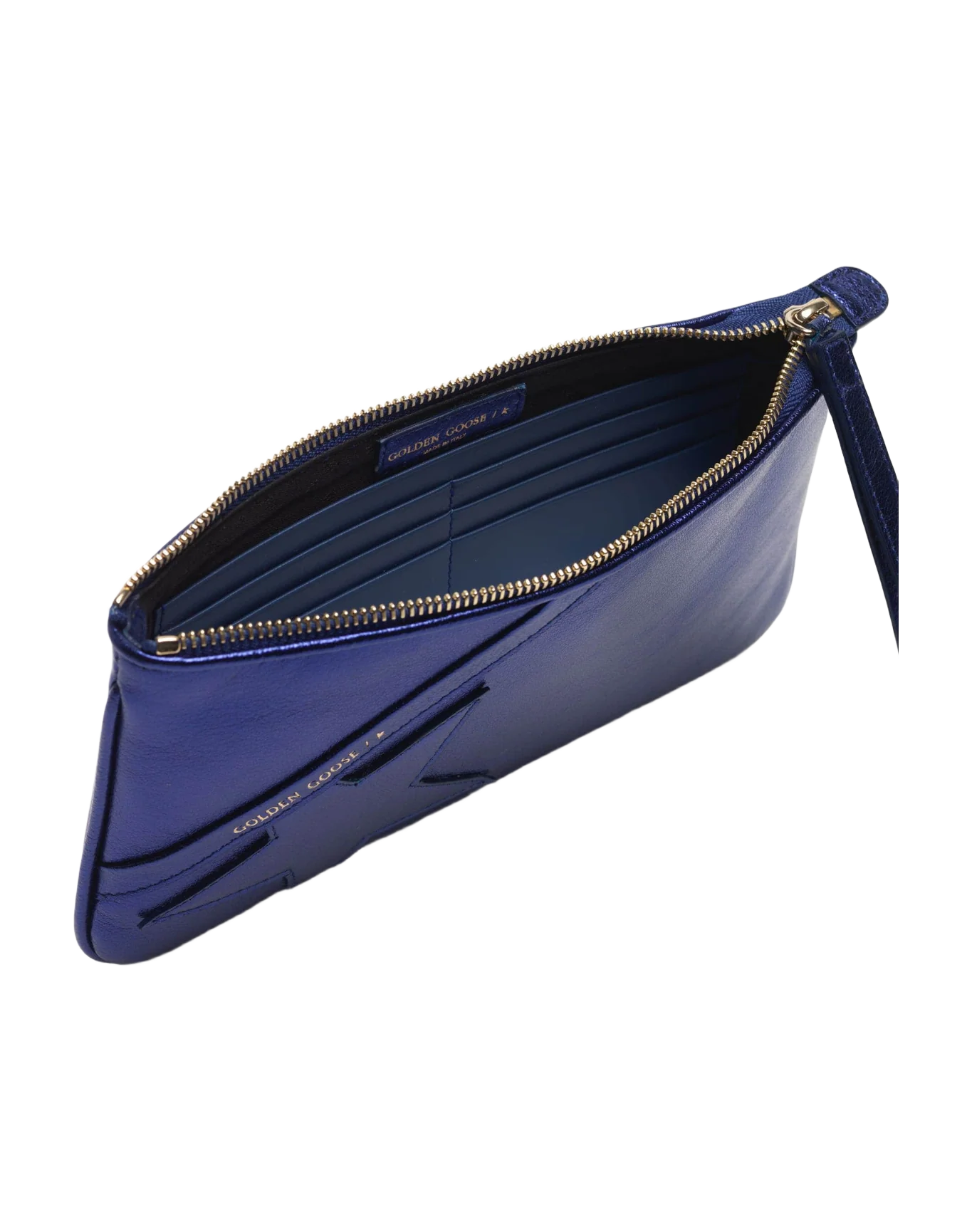 Women | Metallic Blue Star Wrist Clutch Bag - Image 4