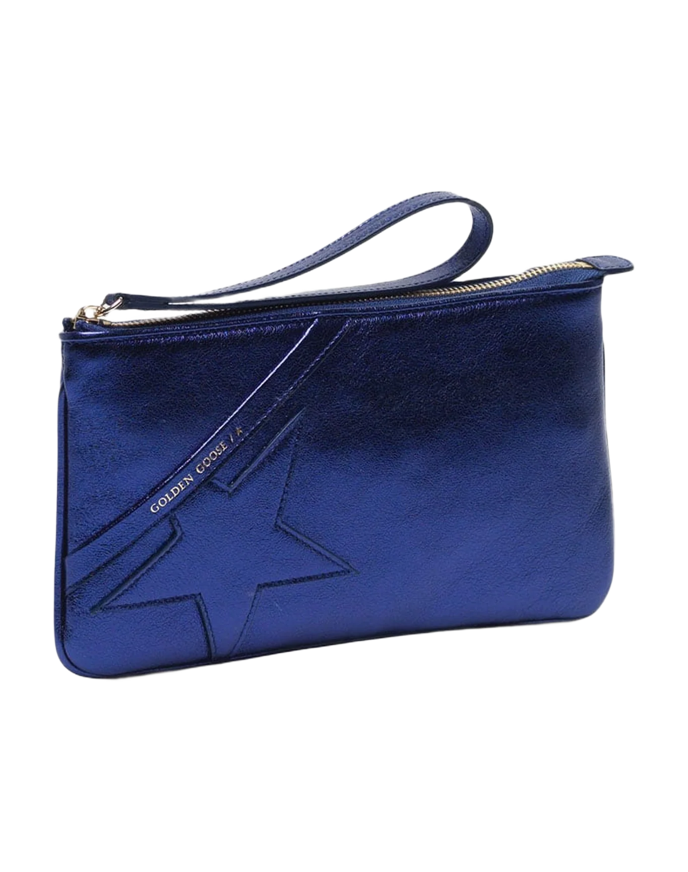 Women | Metallic Blue Star Wrist Clutch Bag - Image 5