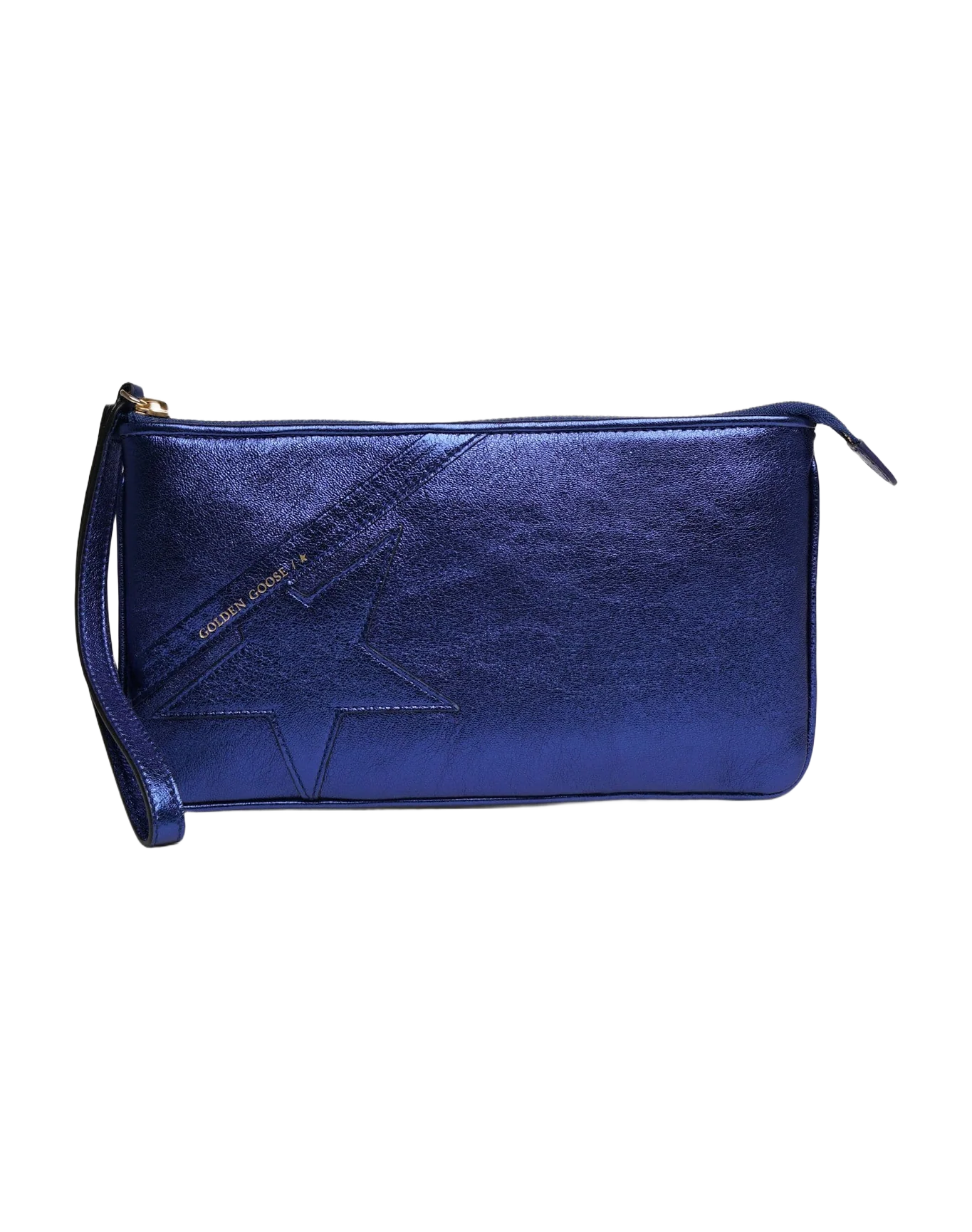 Women | Metallic Blue Star Wrist Clutch Bag - Image 7