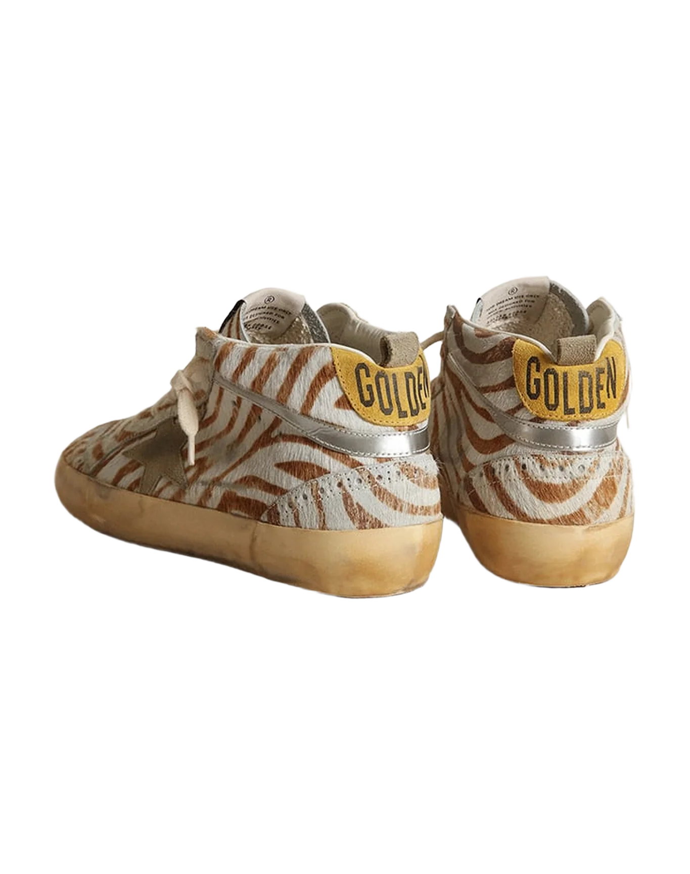 Women | Mid Star Beige Brown with Taupe Star & Honey Heel Tab | Beige Brown x Taupe x Silver x Honey - Image 2
