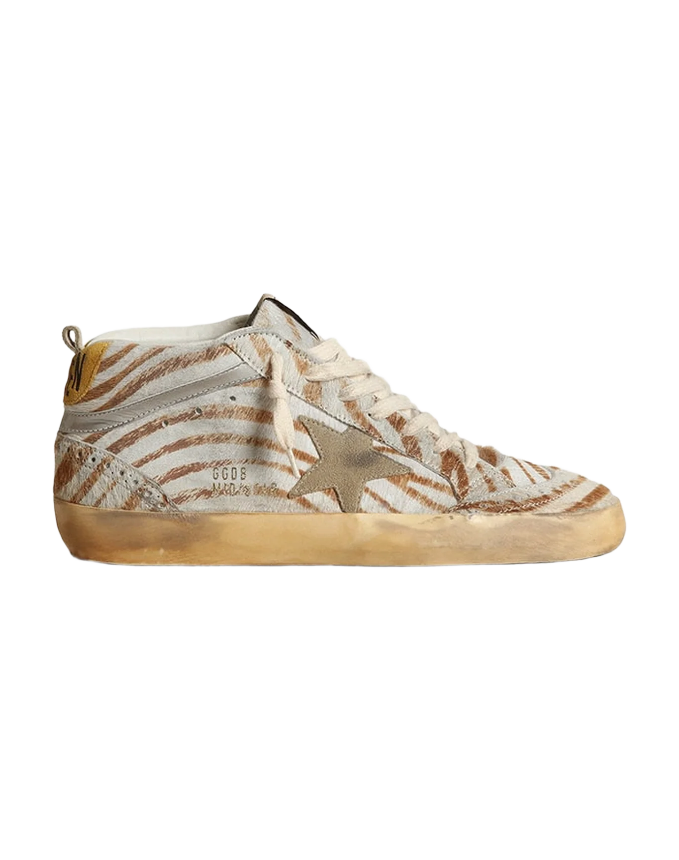 Women | Mid Star Beige Brown with Taupe Star & Honey Heel Tab | Beige Brown x Taupe x Silver x Honey - Image 4