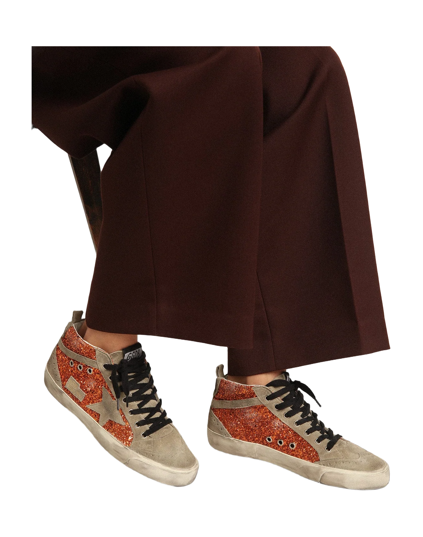 Women | Mid Star Cinnamon Glitter with Ice-Gray Suede Star & Flash | Cinnamon x Ice - Image 8