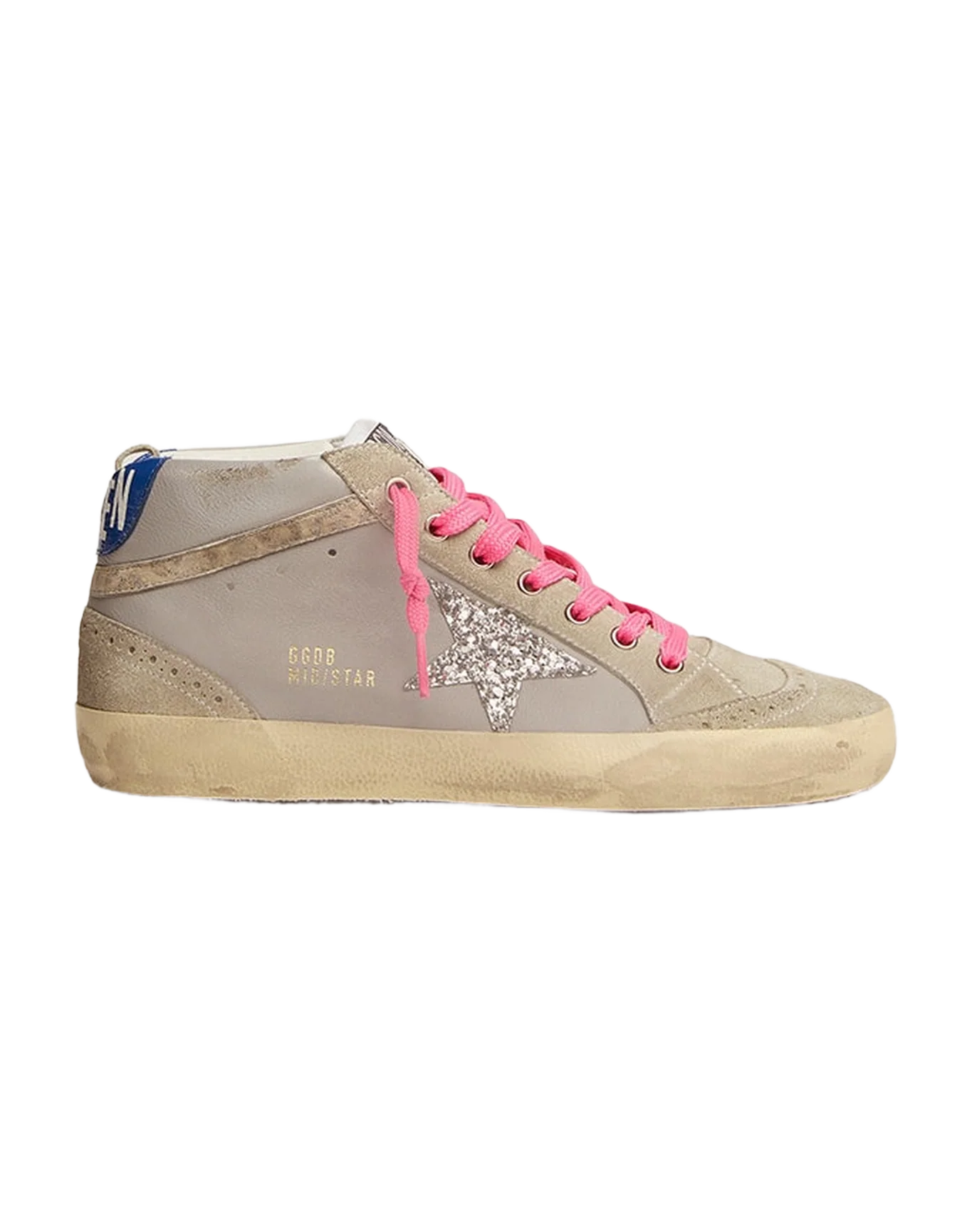 Women | Mid Star Grey Leather with Silver Glitter Star | Light Grey x Ice x Silver x Beige Light Brown Black x Blue - Image 2