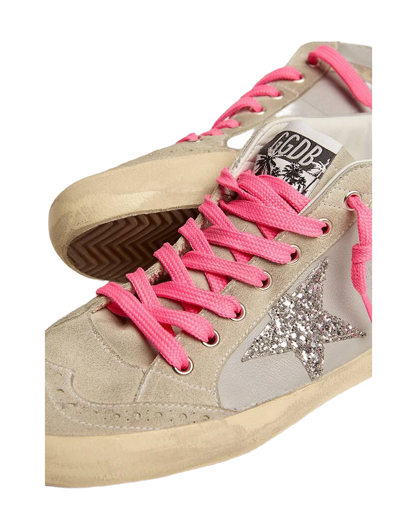 Women | Mid Star Grey Leather with Silver Glitter Star | Light Grey x Ice x Silver x Beige Light Brown Black x Blue - Image 3