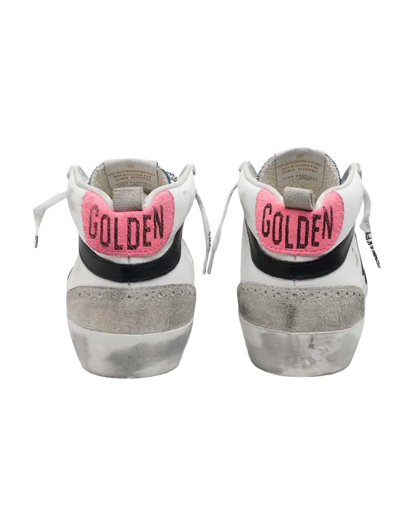 Women | Mid Star Leather Upper & Wave Suede Star Denim Toe | White x Ice x Bluette x Black x Fuchsia - Image 4