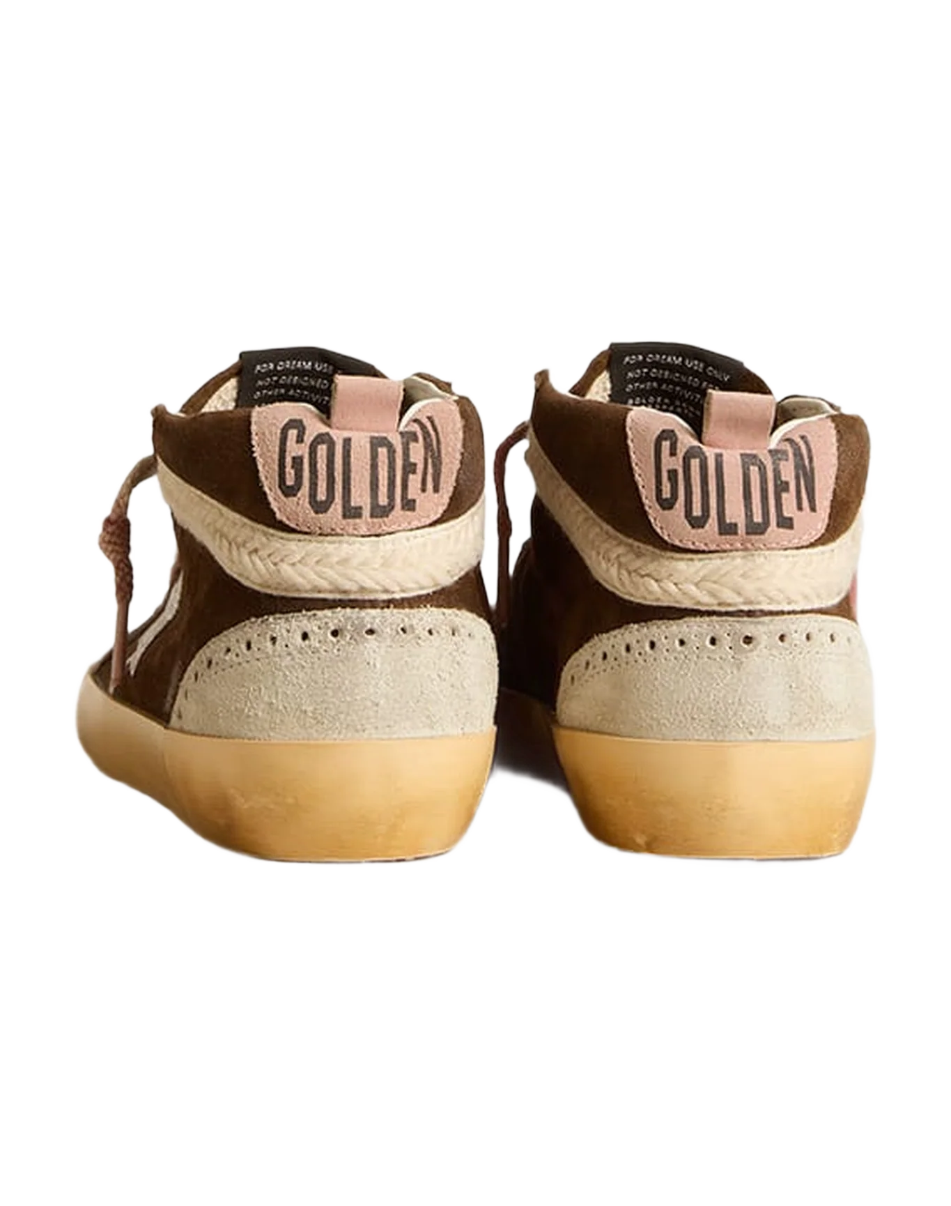 Women | Mid Star Ltd Brown Suede with Silver Nappa Leather Star & Cream Flash | Mustang x Ice x Silver x Buttercream x Ash Rose - Image 6
