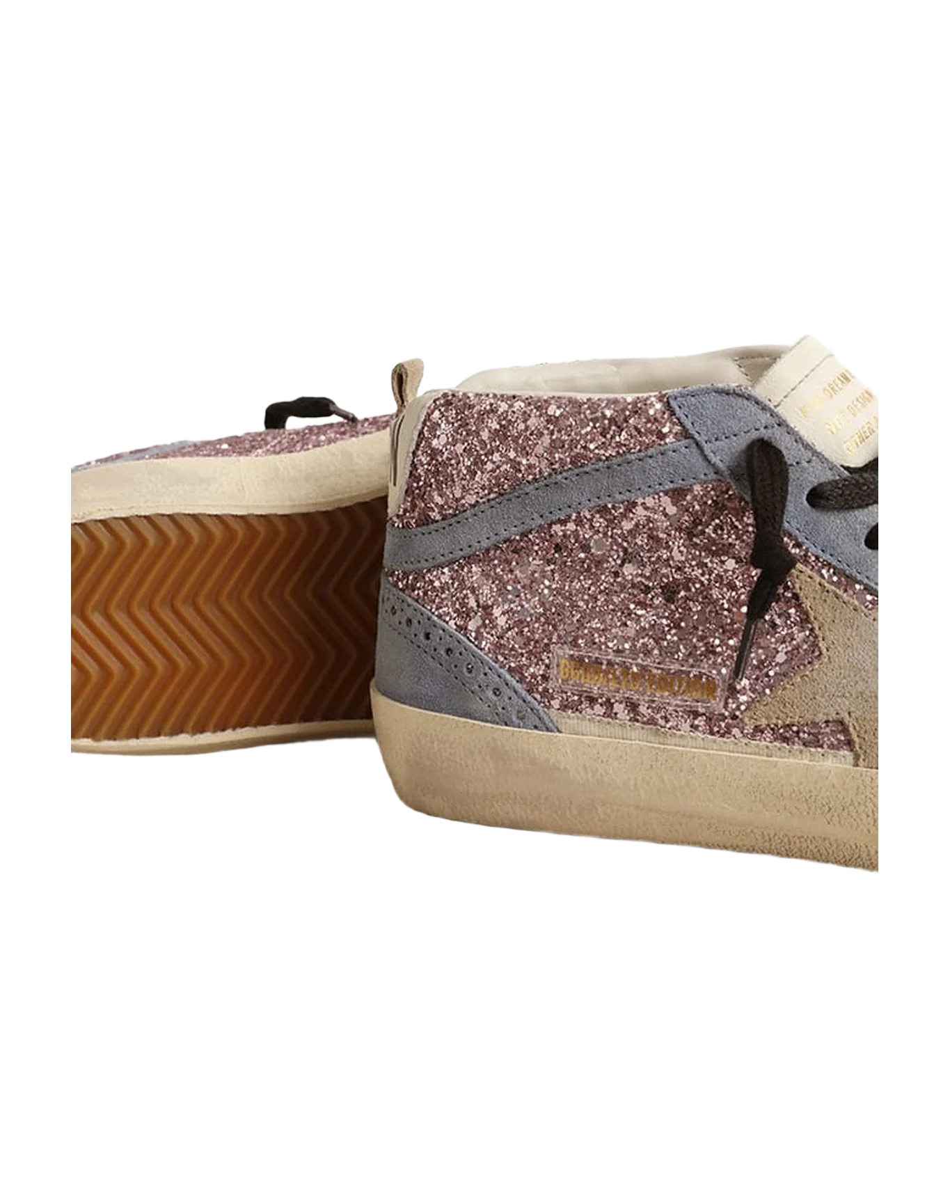 Women | Mid Star Ltd Lilac Glitter with Light Blue Suede Inserts | Lilac x Powder Blue x White x Taupe - Image 4