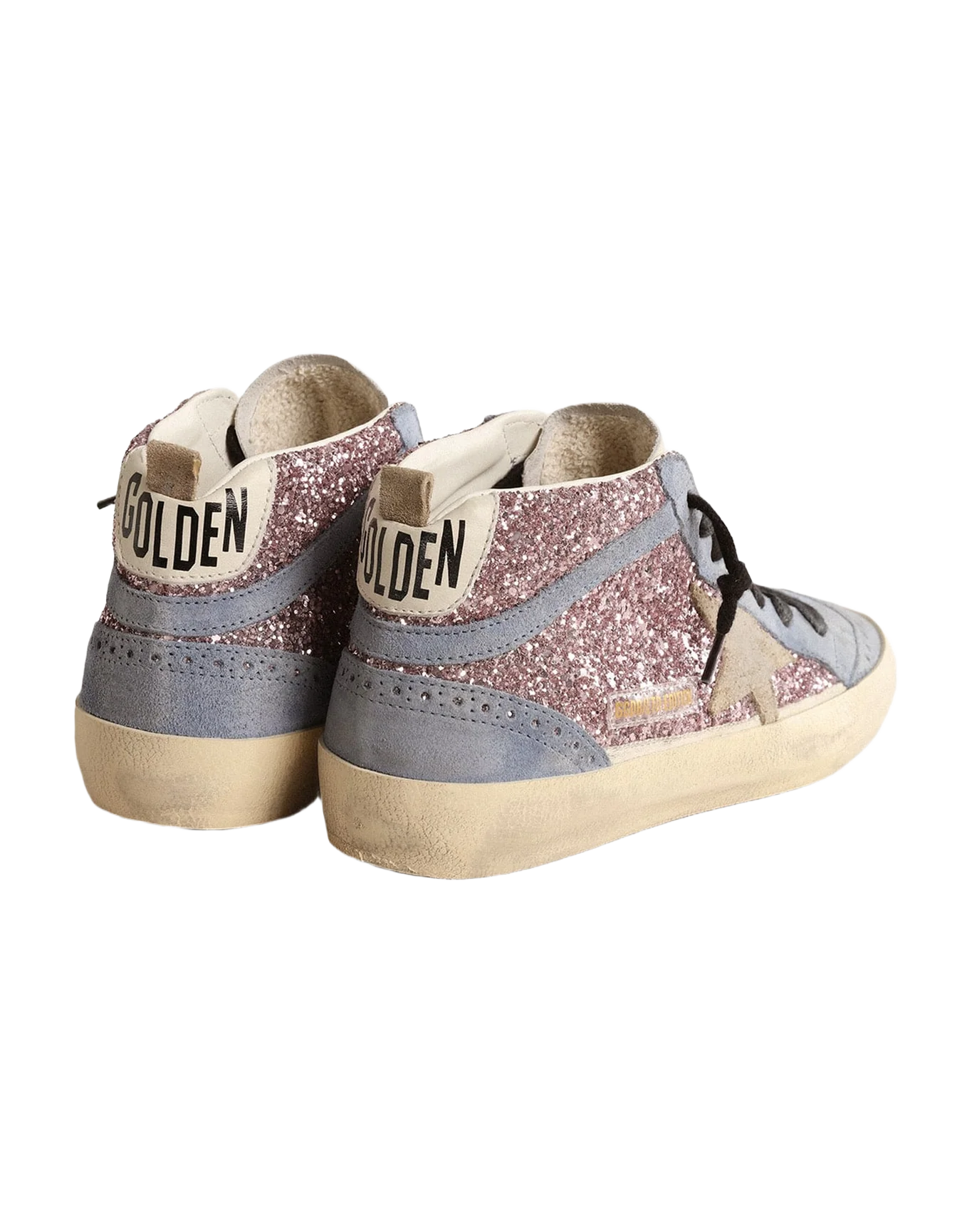 Women | Mid Star Ltd Lilac Glitter with Light Blue Suede Inserts | Lilac x Powder Blue x White x Taupe - Image 5