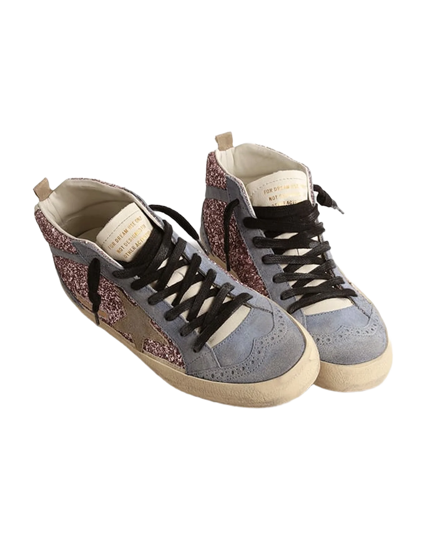 Women | Mid Star Ltd Lilac Glitter with Light Blue Suede Inserts | Lilac x Powder Blue x White x Taupe - Image 6