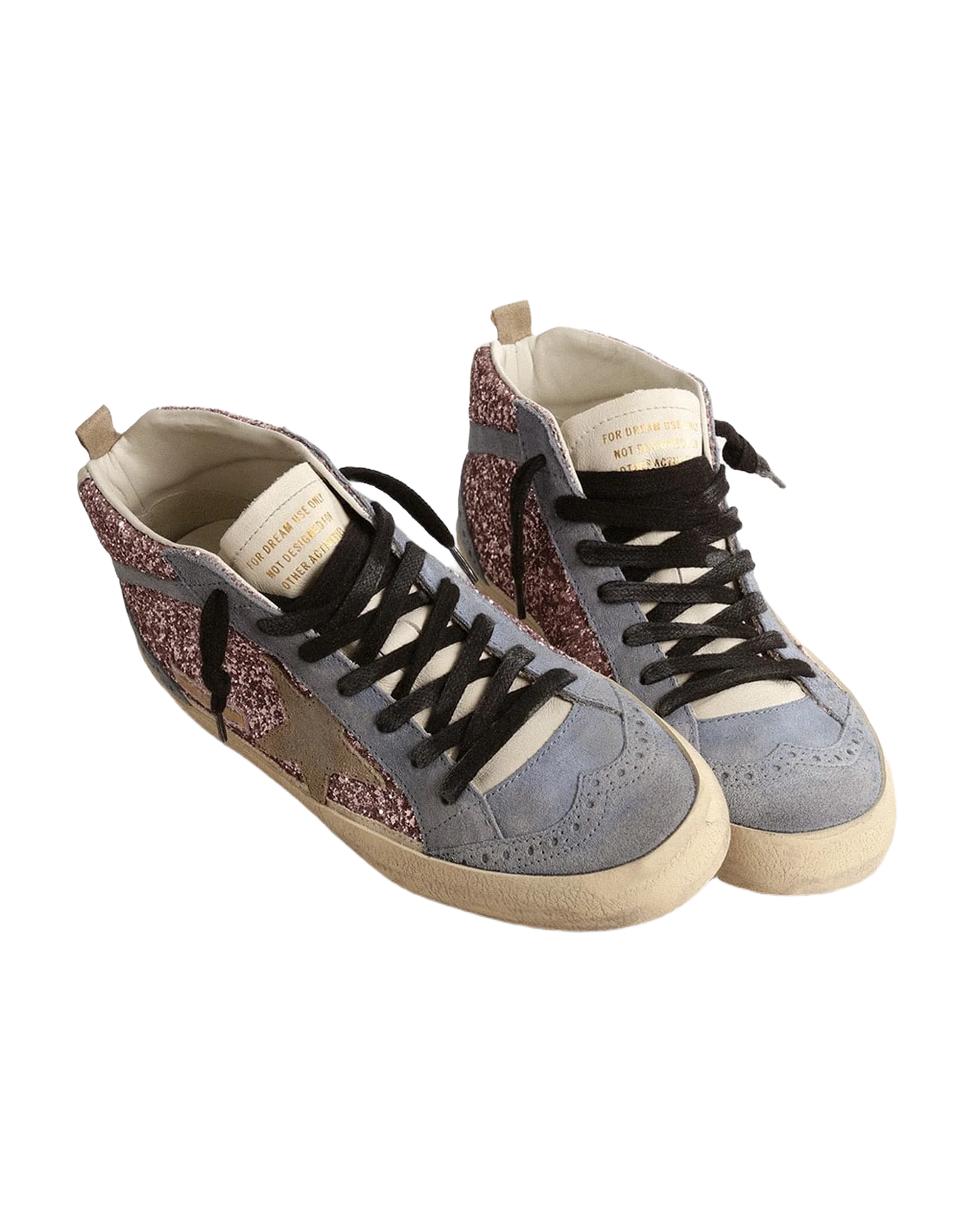 Women | Mid Star Ltd Lilac Glitter with Light Blue Suede Inserts | Lilac x Powder Blue x White x Taupe - Image 8