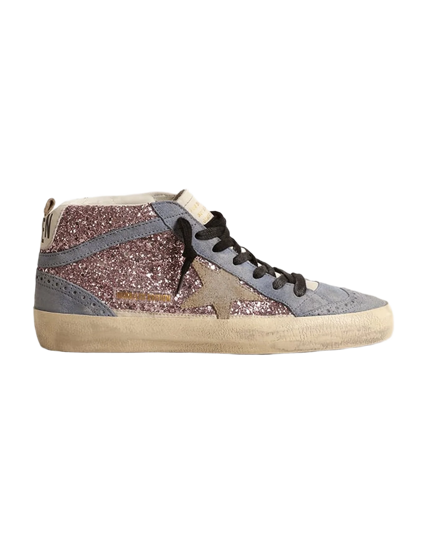 Women | Mid Star Ltd Lilac Glitter with Light Blue Suede Inserts | Lilac x Powder Blue x White x Taupe - Image 9