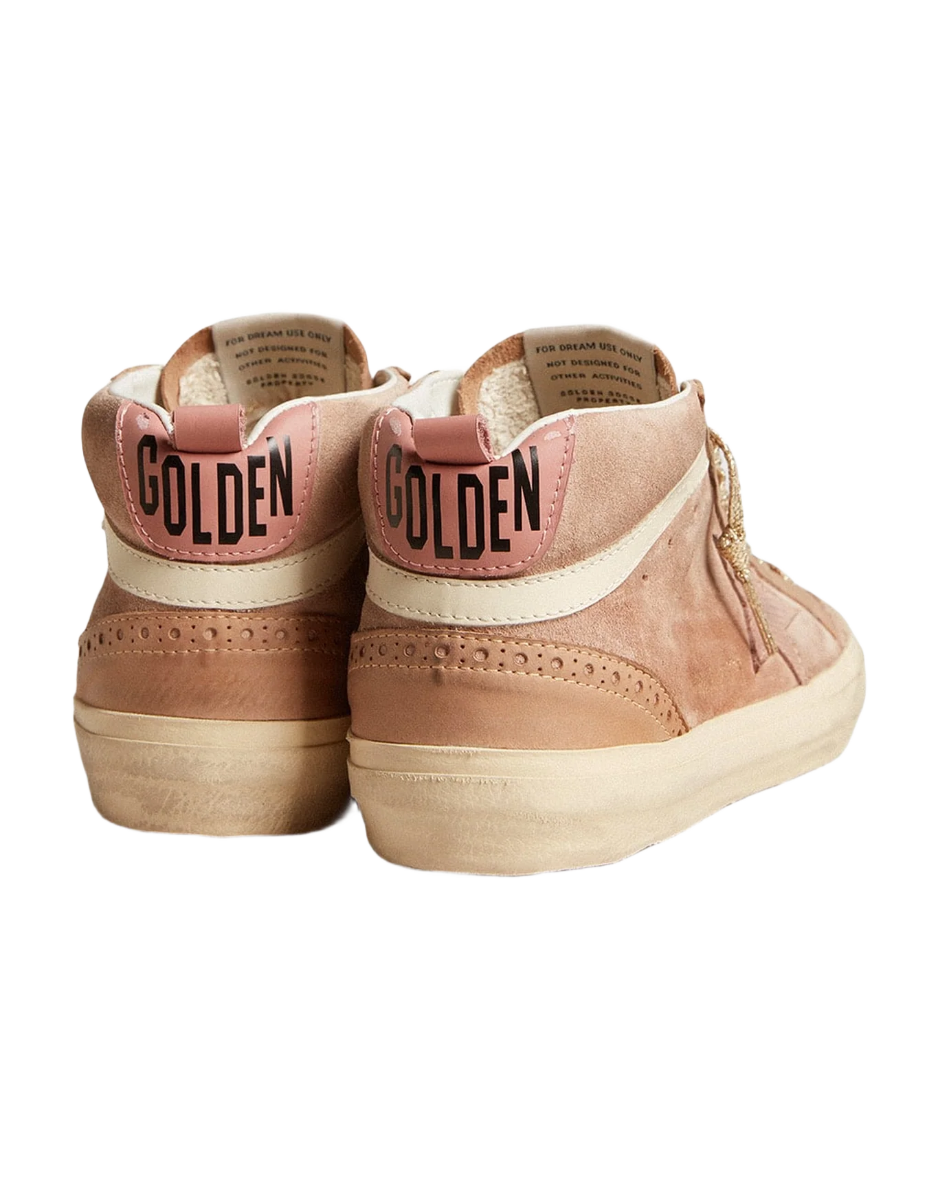 Women | Mid Star Ltd Pink Suede with Pink Lizard-Print Leather Star | Beige x Pink - Image 3