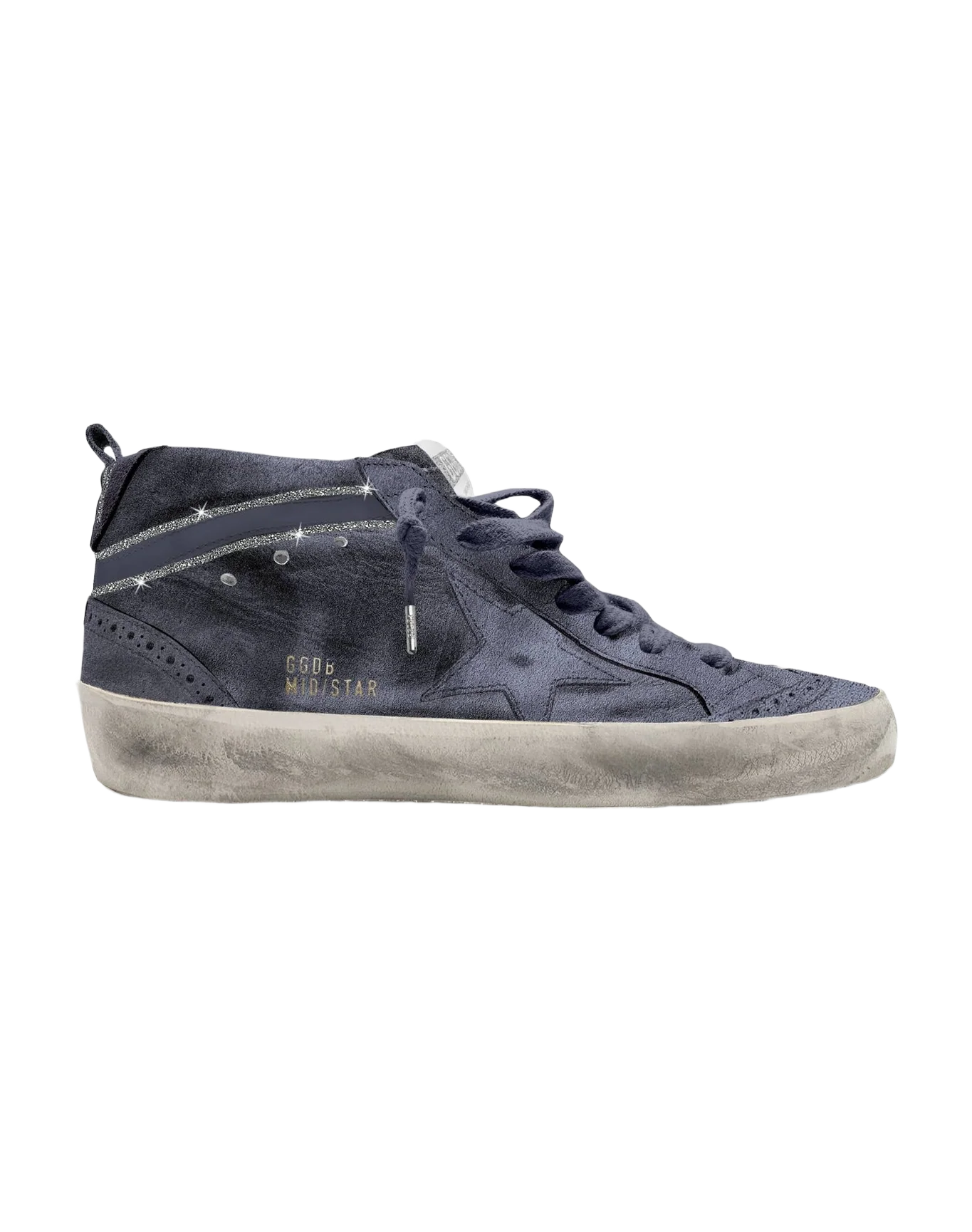 Women | Mid-Star Navy Suede | Navy x Silver