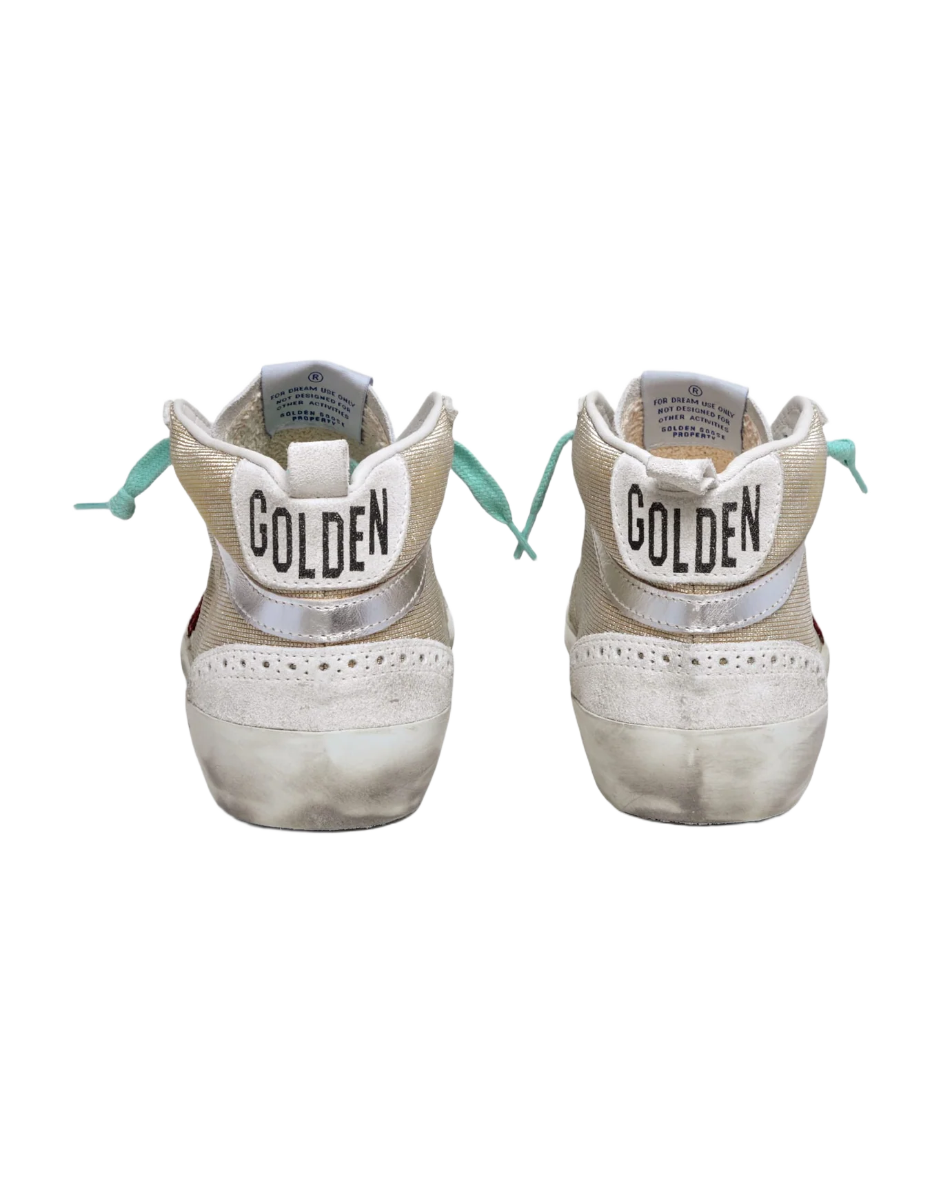 Women | Mid Star Sneakers Gold Suede with Red Cocco Print Leather Star & Laminated Wave | Gold x Ice x Brown x Silver - Image 7