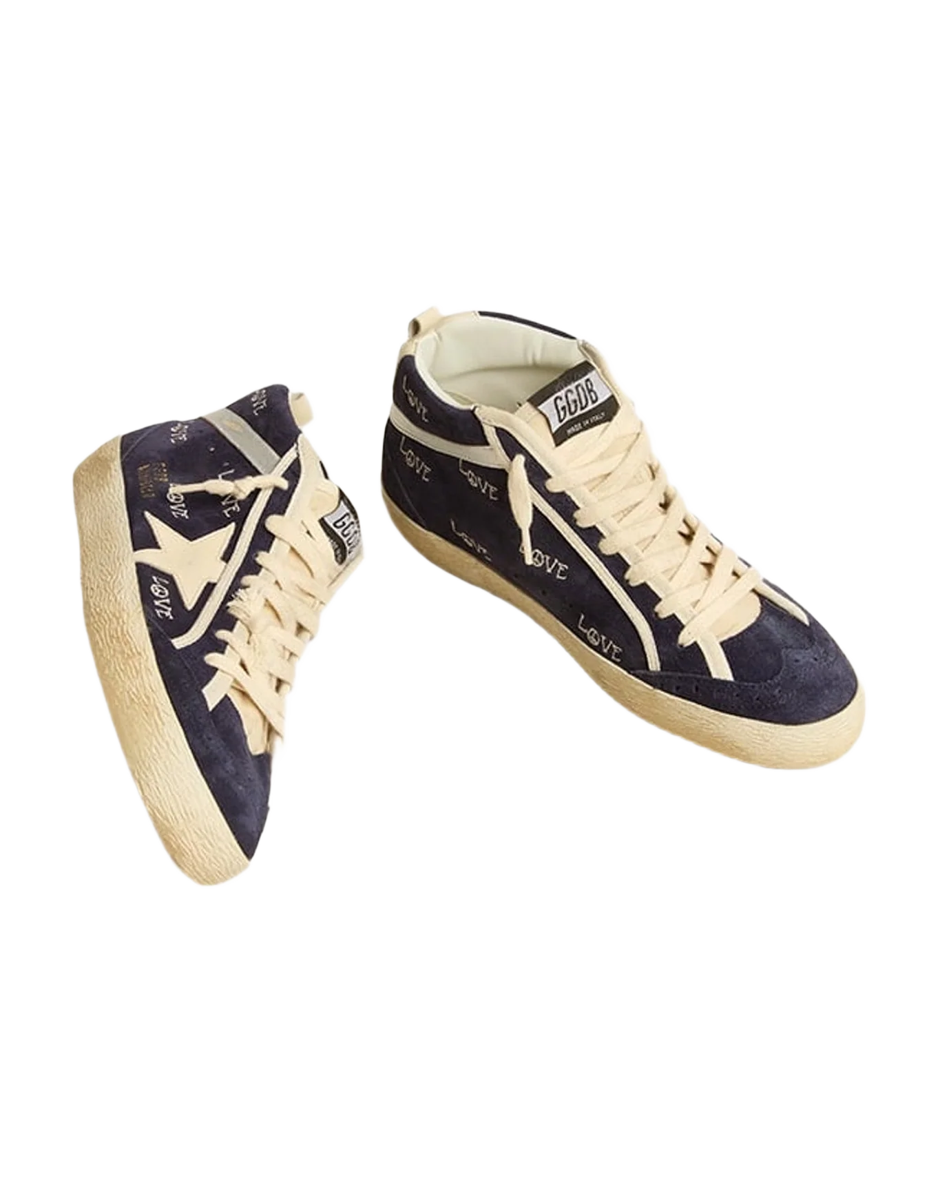Women | Mid Star Sneakers Medieval Blue | Medieval Blue x Cream x Silver