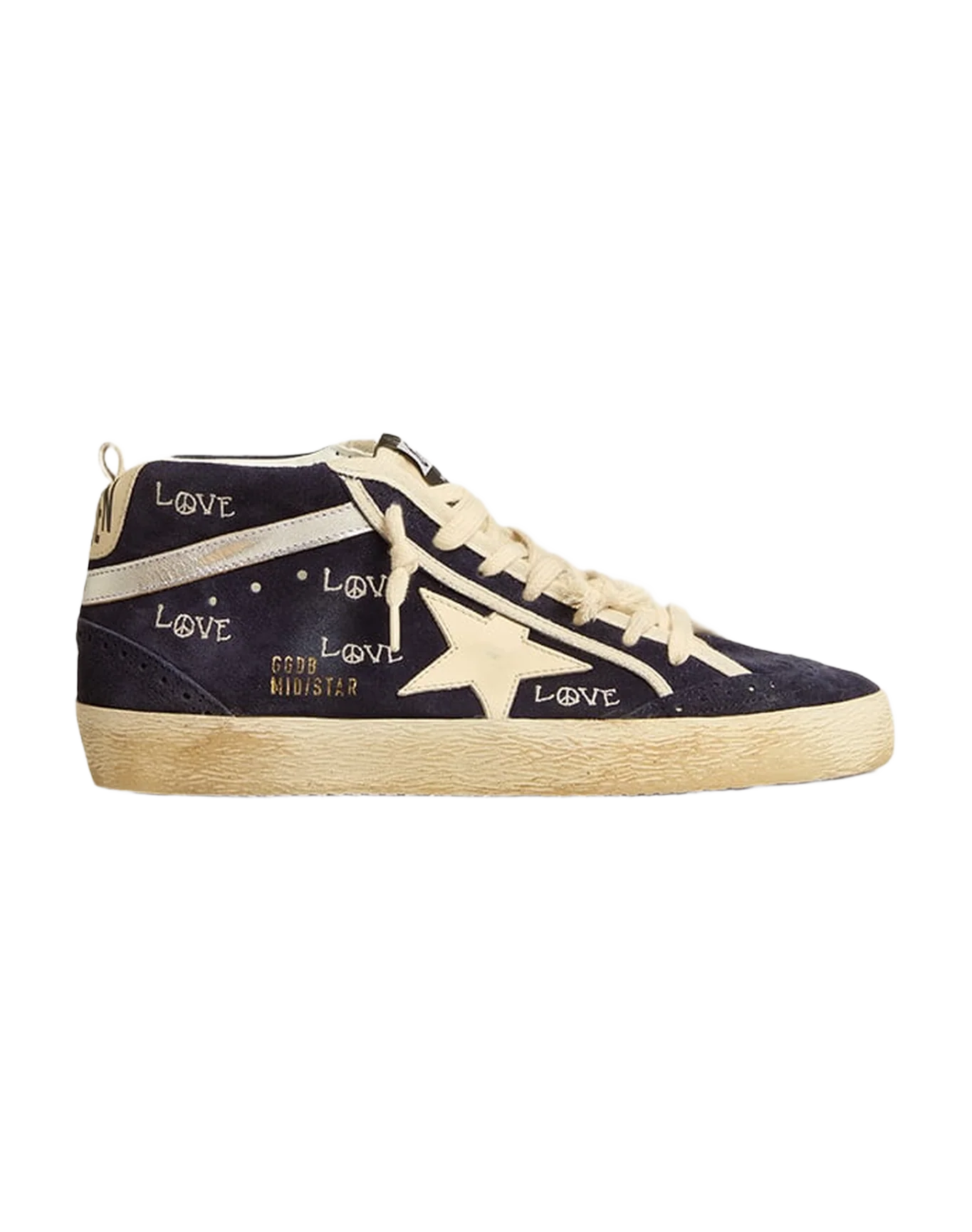 Women | Mid Star Sneakers Medieval Blue | Medieval Blue x Cream x Silver - Image 2