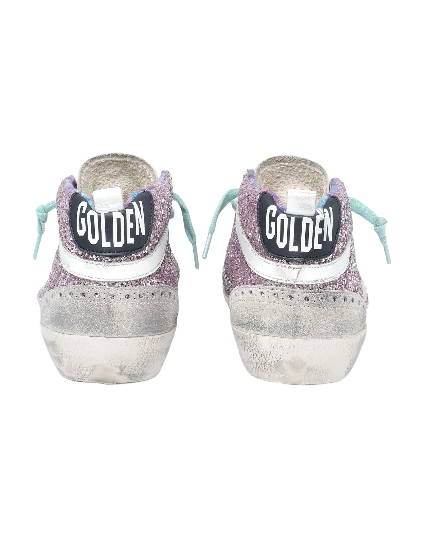 Women | Mid Star Sneakers Pink Glitter with Suede Star | Pink x Ice x White x Night Blue x Multicolor - Image 3