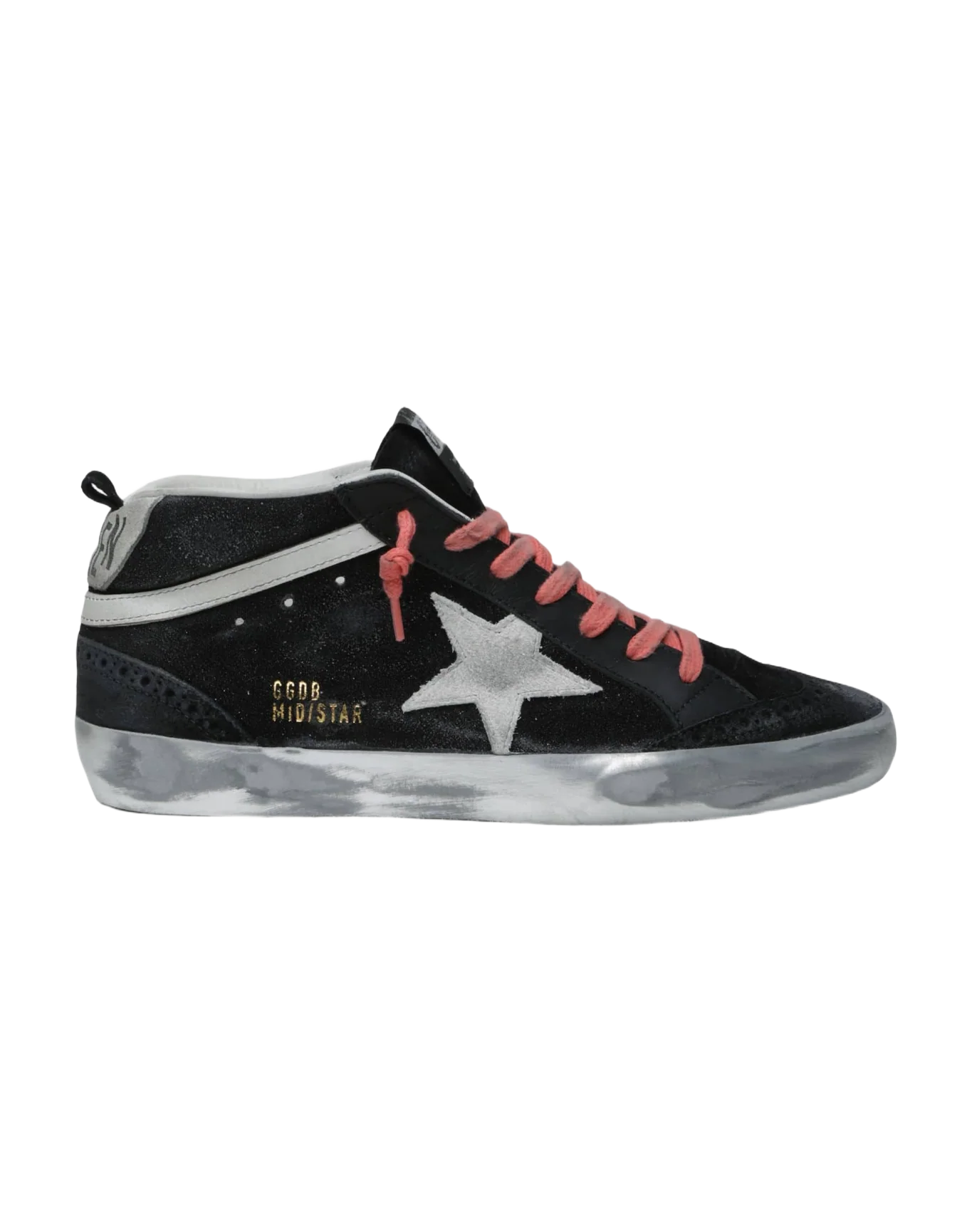 Women | Mid Star Suede Upper Suede Star Leather Wave Spark | Black x White - Image 2