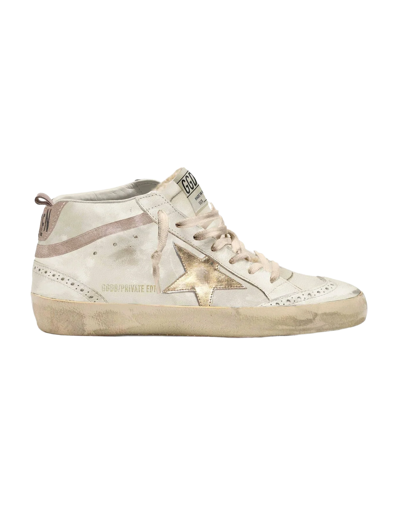 Women | Mid Star with Gold Star & Pink Flash | White x Gold x Pink