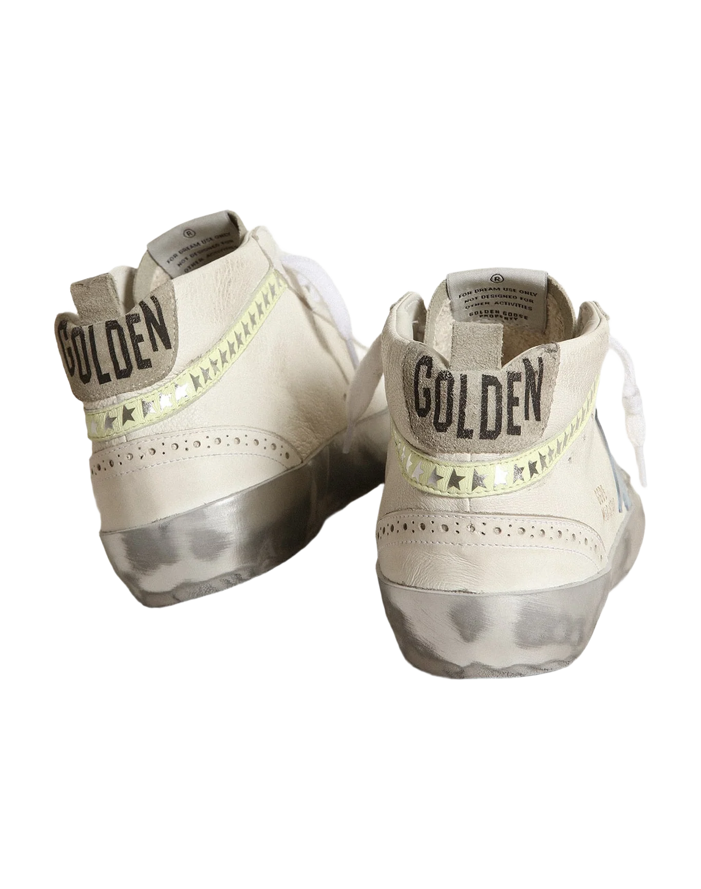 Women | Mid Star with Light Blue Leather Star & Nappa Flash with Stars | White x Ice x Blue Fog x Light Yellow - Image 3