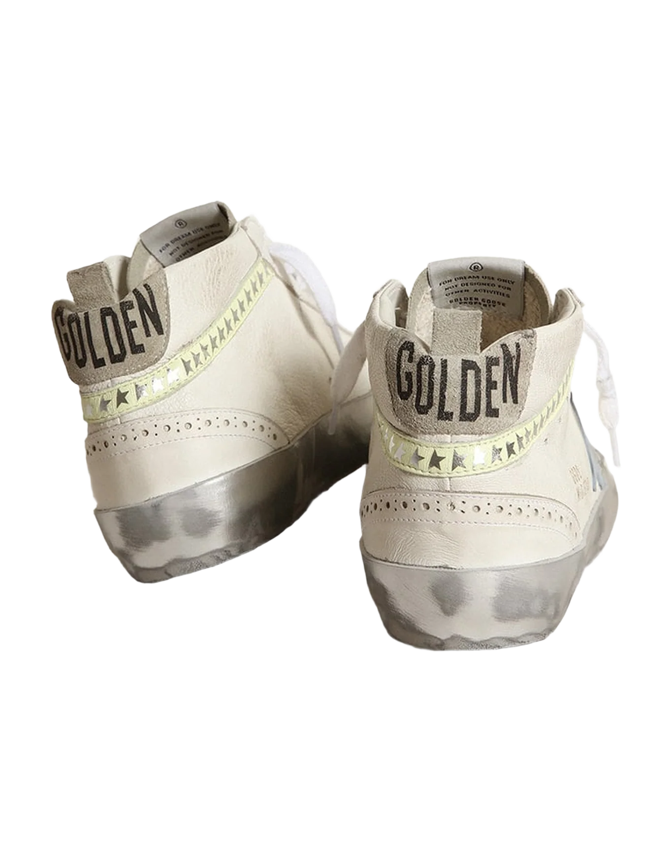 Women | Mid Star with Light Blue Leather Star & Nappa Flash with Stars | White x Ice x Blue Fog x Light Yellow - Image 6