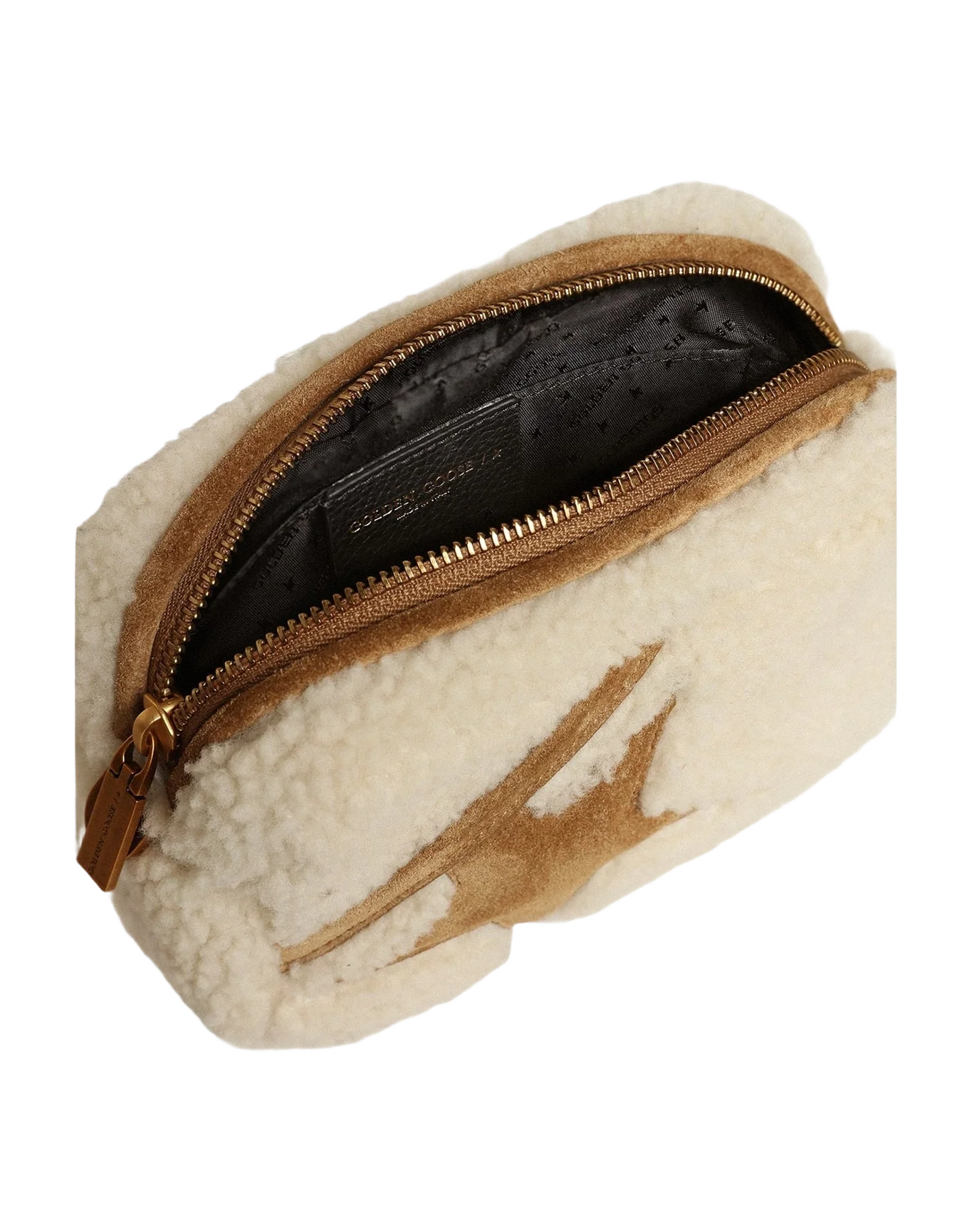 Women | Mini Star Bag Beige Shearling with Suede Star | Natural