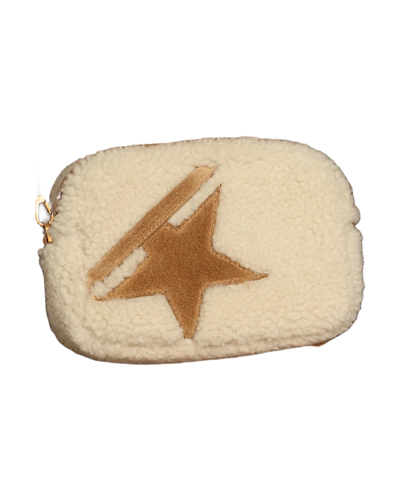 Women | Mini Star Bag Beige Shearling with Suede Star | Natural - Image 5