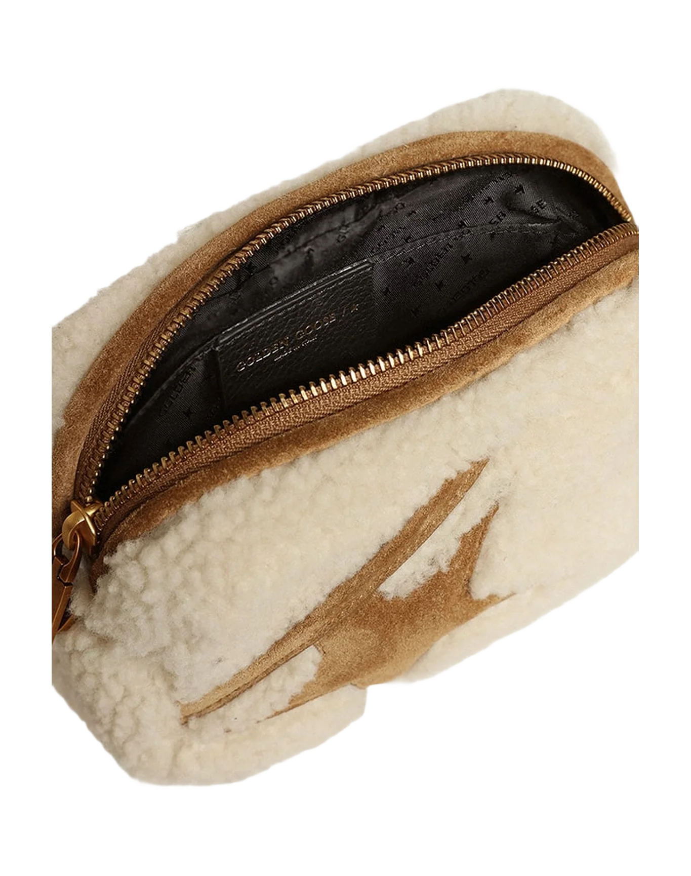 Women | Mini Star Bag Beige Shearling with Suede Star | Natural - Image 7