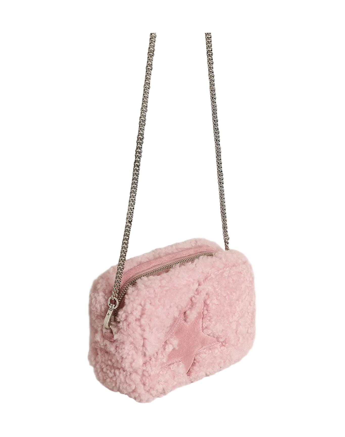 Women | Mini Star Bag Pink Shearling with Suede Star | Baby Pink - Image 9