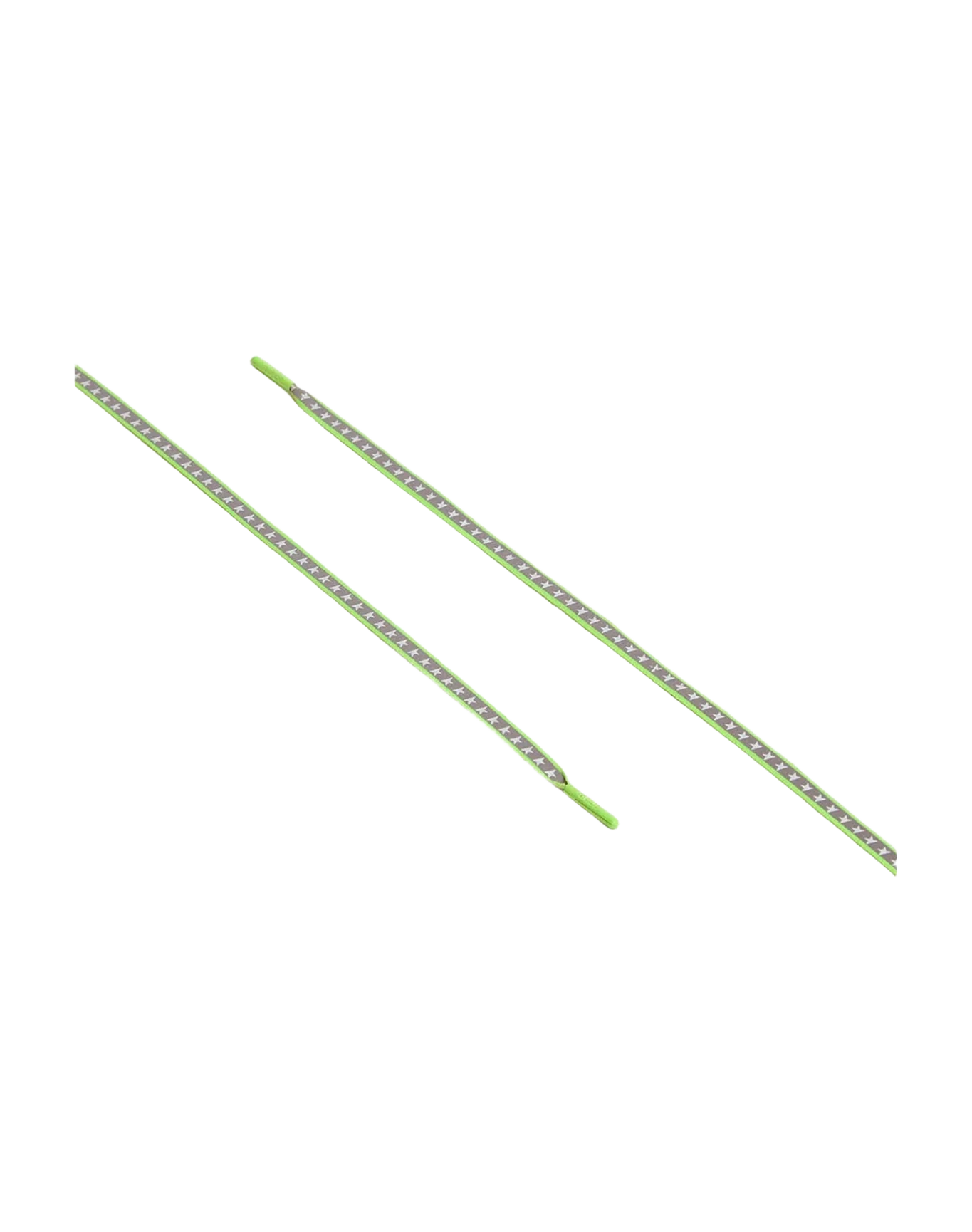 Women | Neon Green Reflective Laces with Stars