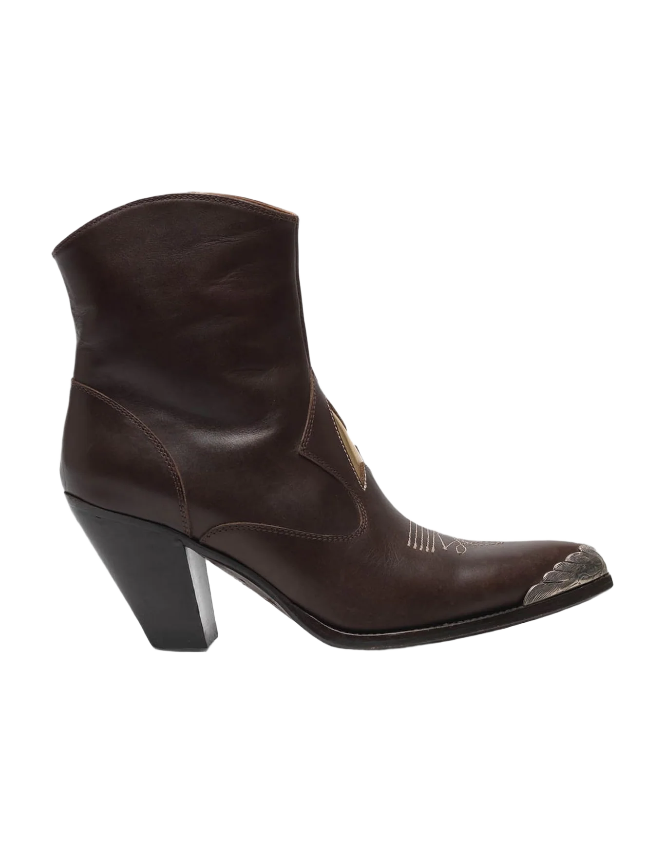 Women | Nora Ankle Boots with A Gold Star & Metal Plate (V1) - Image 2