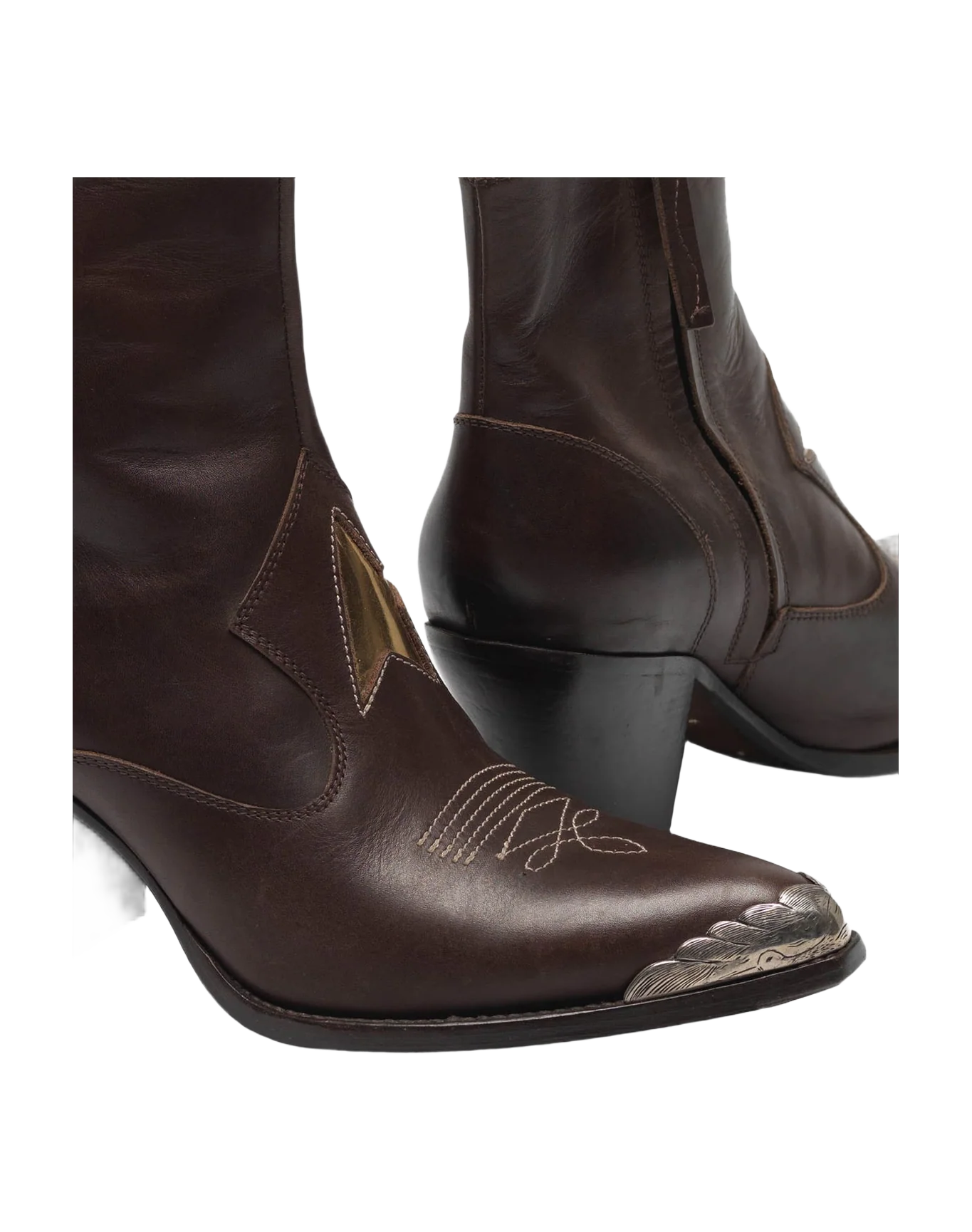 Women | Nora Ankle Boots with A Gold Star & Metal Plate (V1) - Image 4