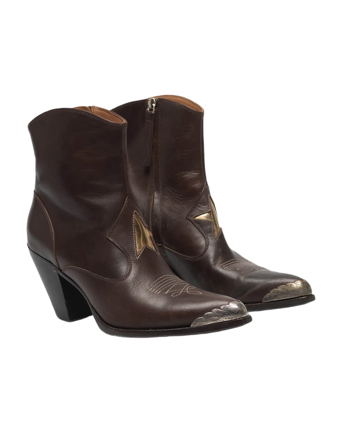 Women | Nora Ankle Boots with A Gold Star & Metal Plate (V1) - Image 5