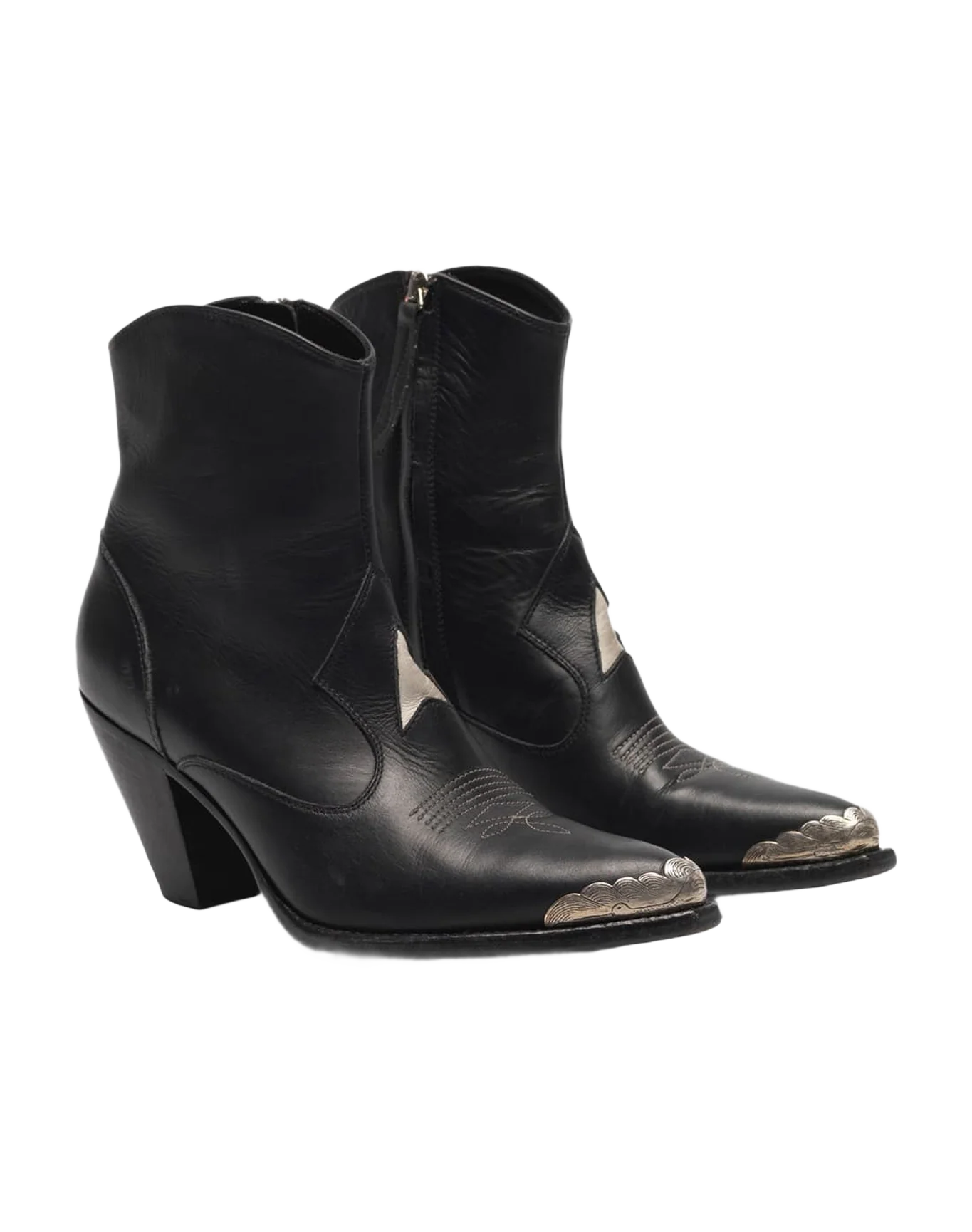Women | Nora Ankle Boots with A Gold Star & Metal Plate (V2) - Image 3