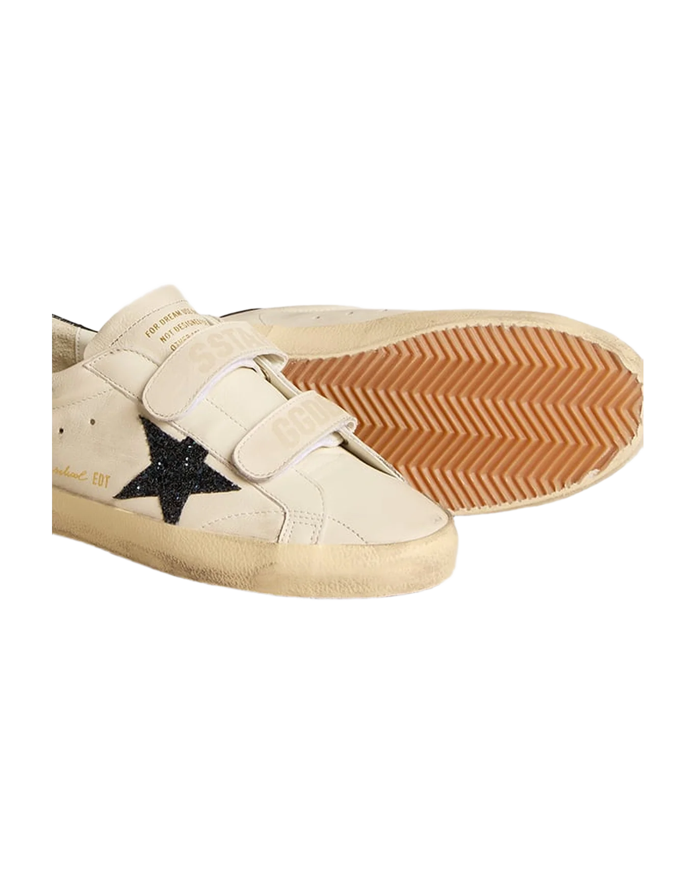 Women | Old School Leather with Blue Glitter Star & Blue Leather Heel Tab | Butter x Blue - Image 7