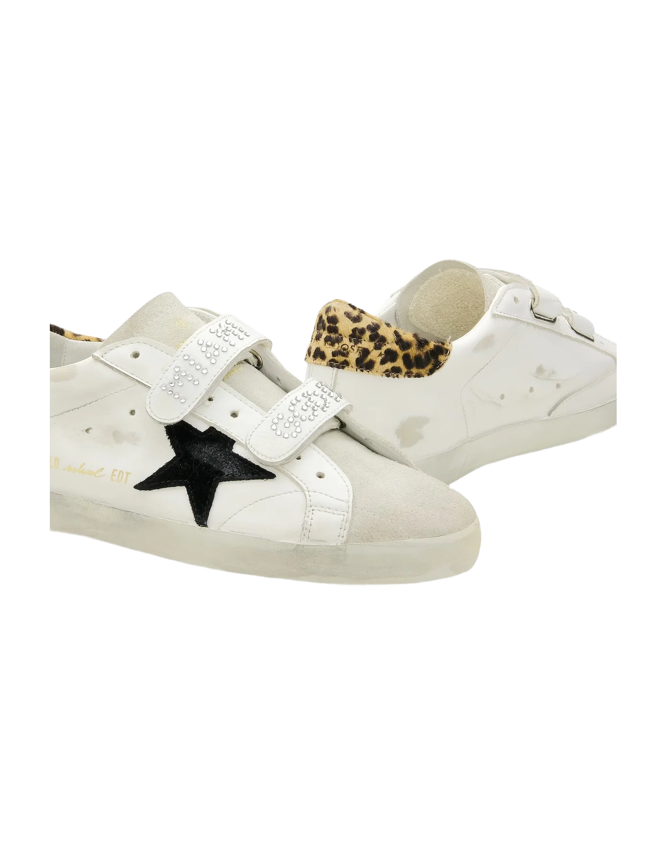 Women | Old School Suede Toe & Star Leather Quarter | Beige Brown Leo x White x Black - Image 5