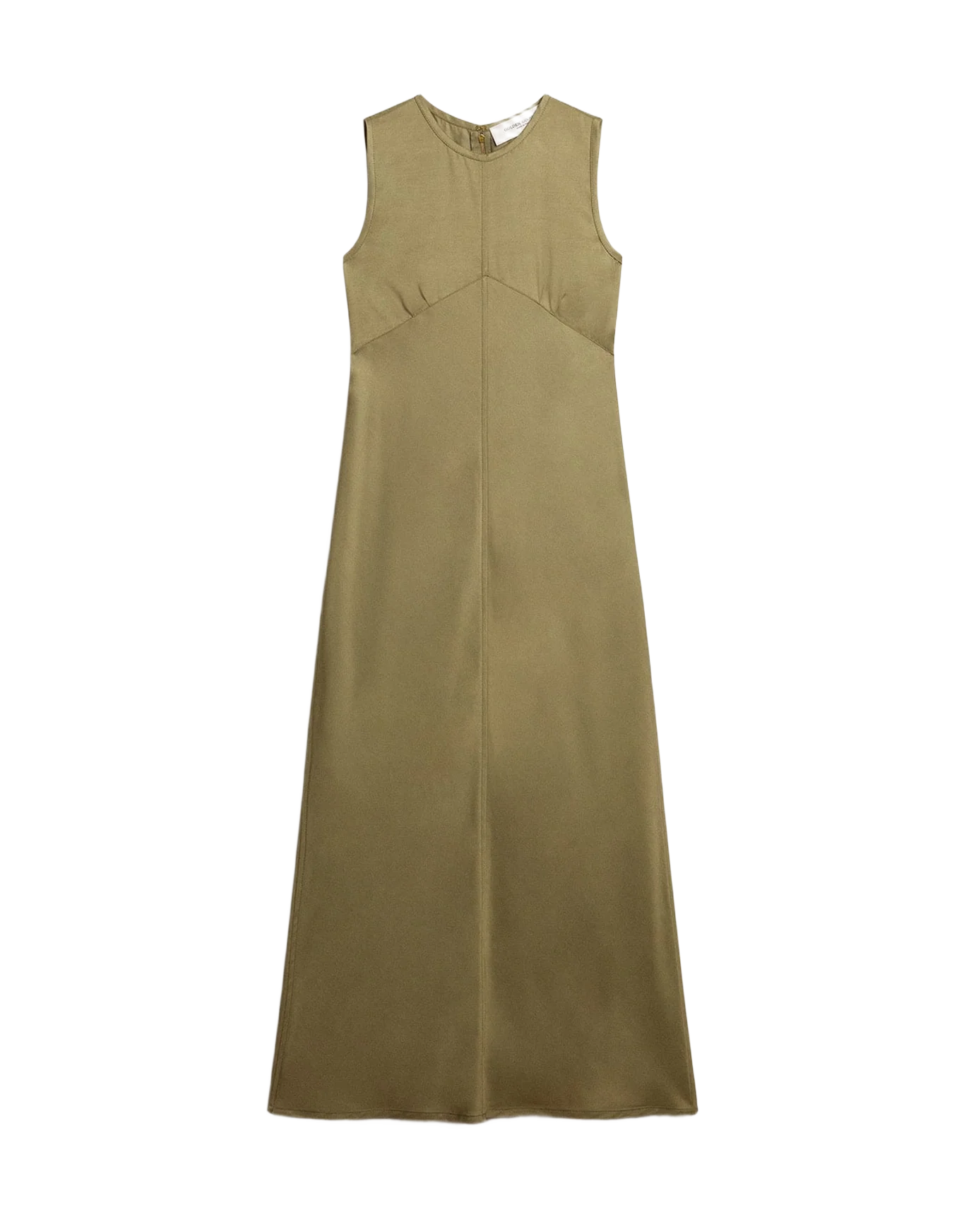 Women | Olive-Colored Wo Midi Dress with Zip Fastening On The Back | Kalamata - Image 7