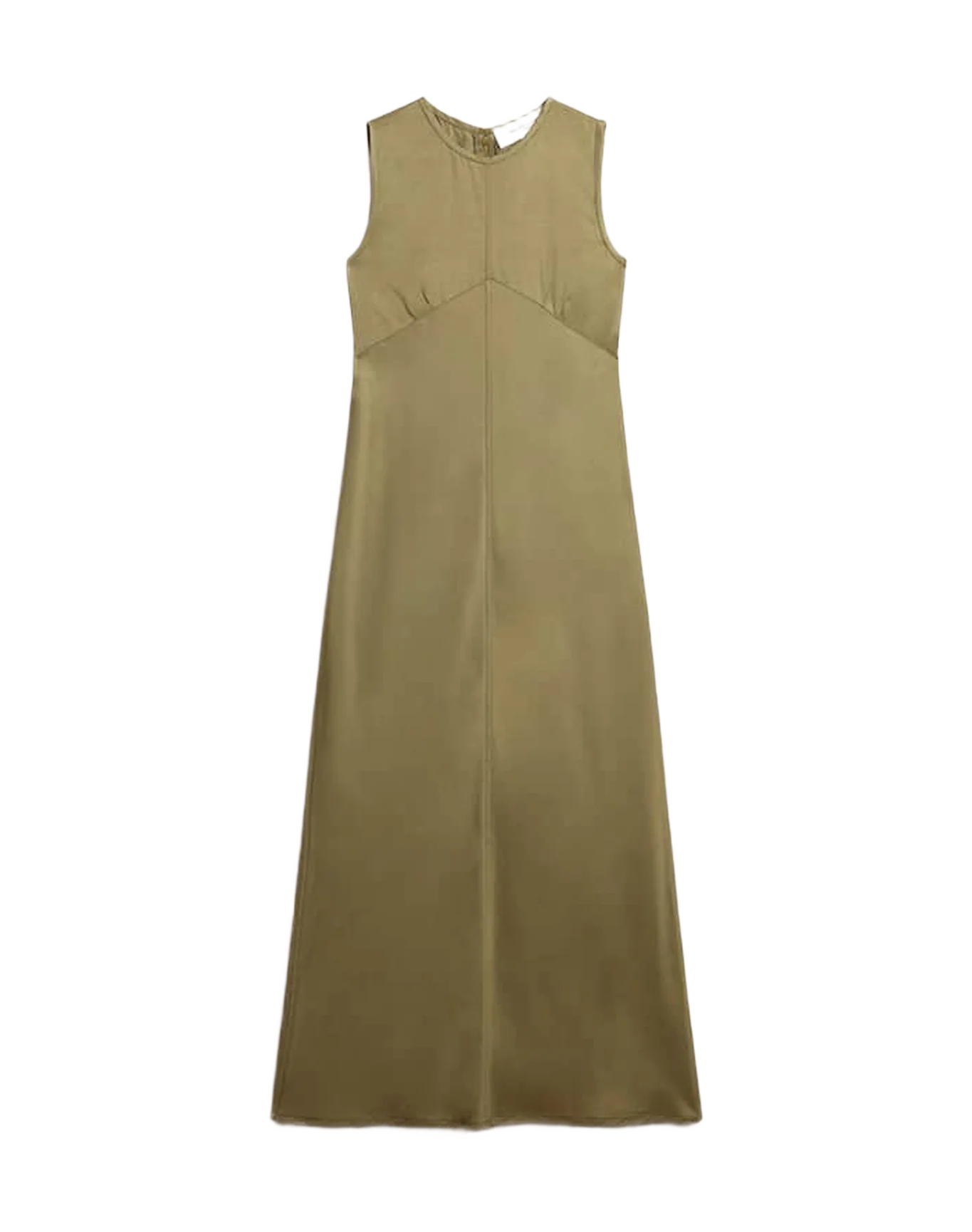 Women | Olive-Colored Wo Midi Dress with Zip Fastening On The Back | Kalamata - Image 9