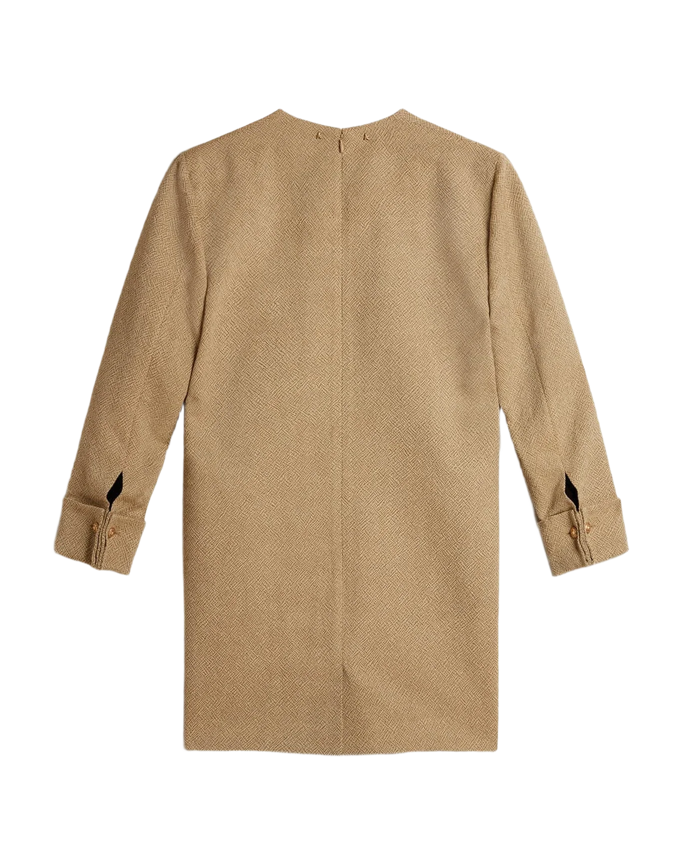 Women | Pale Beech-Colored Short Woolen Dress | Light Beech - Image 3