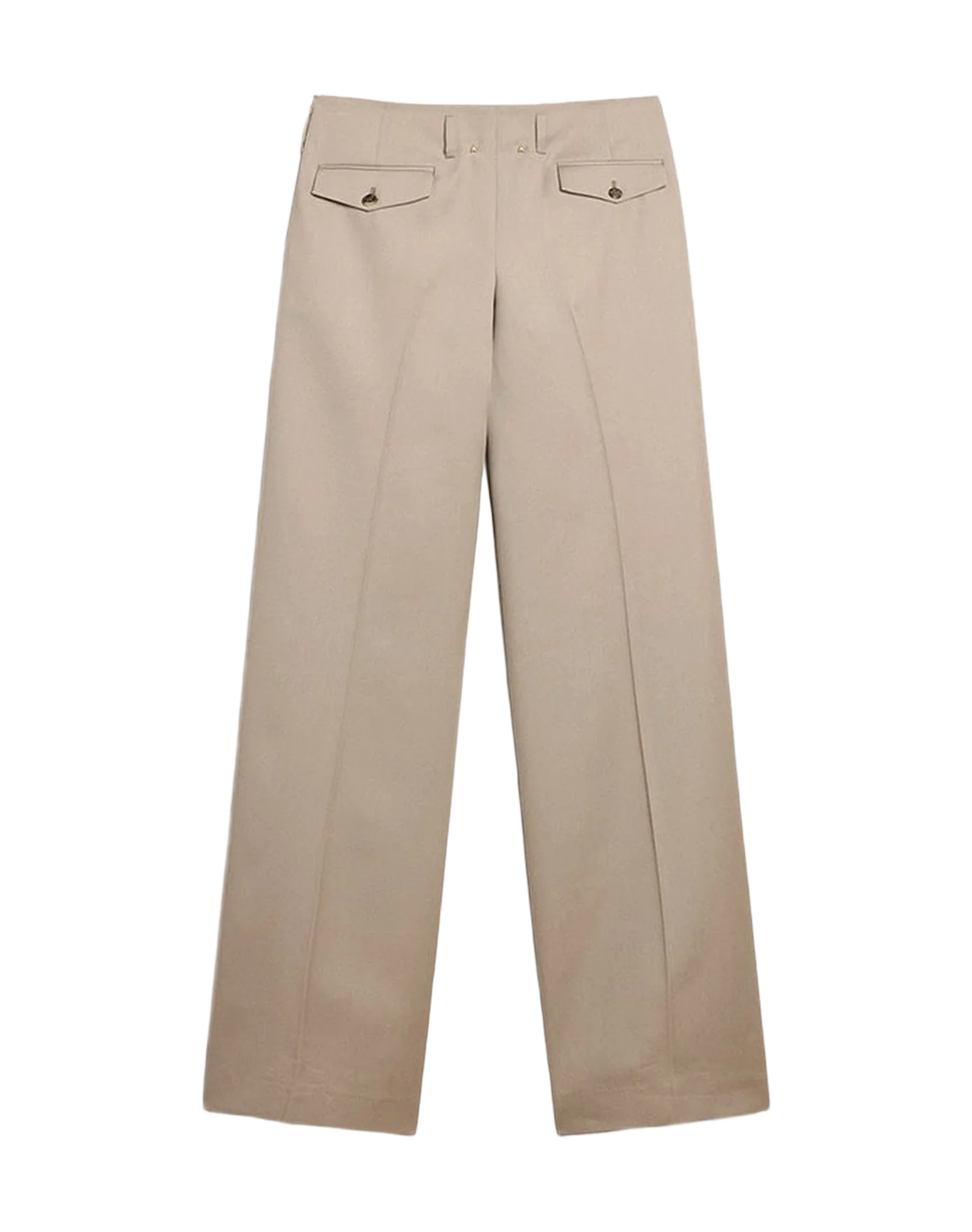 Women | Pants Light Beige Wool Gabardine | Roasted Cashew - Image 8