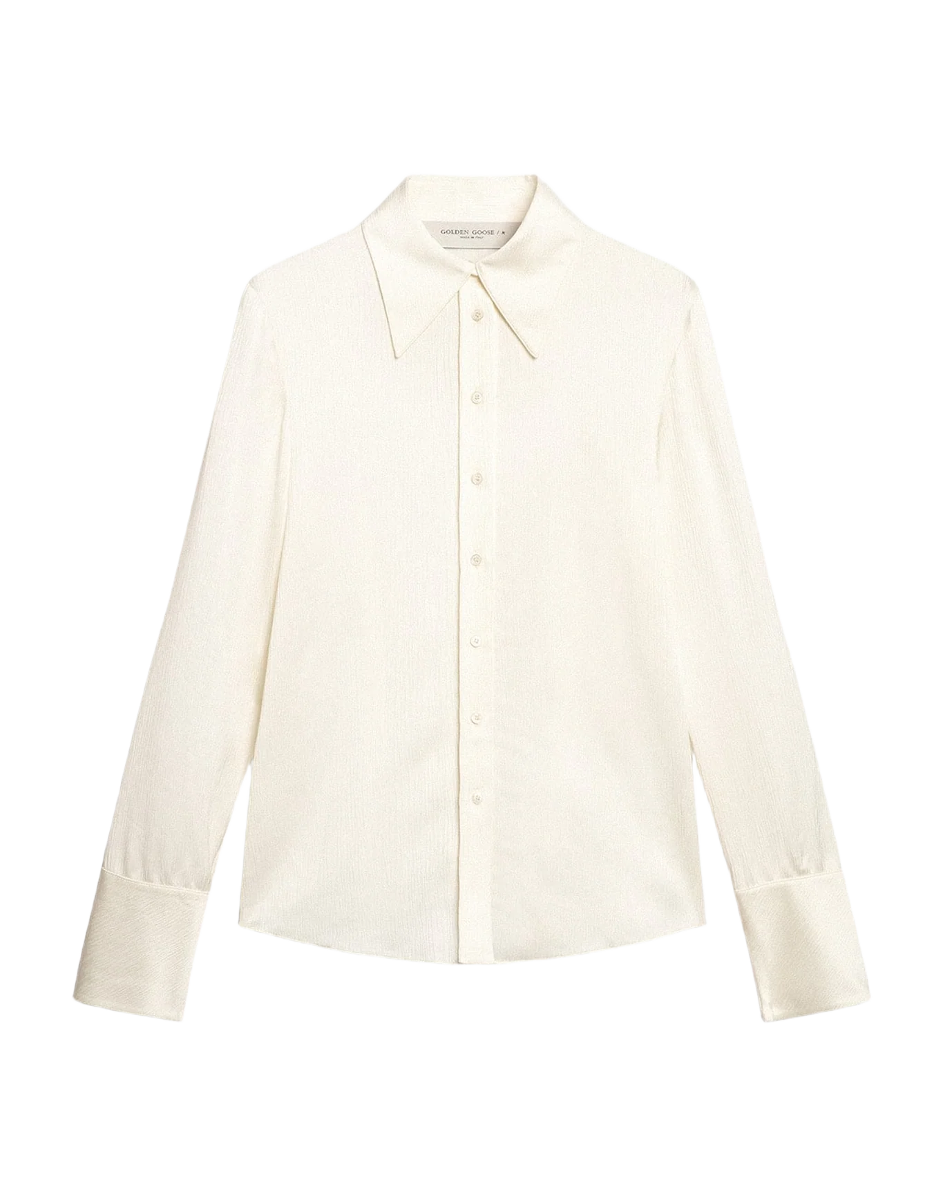 Women | Parchment-Colored Slim-Fit Shirt | Parchment - Image 10