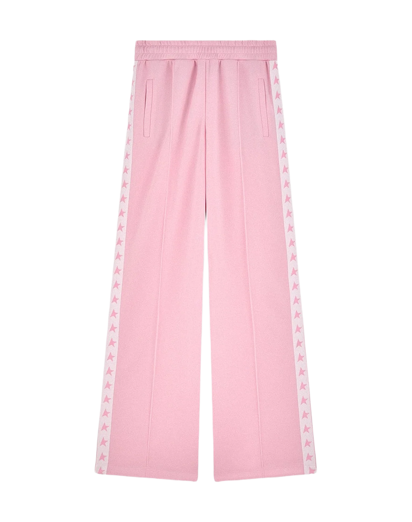 Women | Pink Joggers with Band & Stars On The Sides | Rose Shadow x White - Image 6