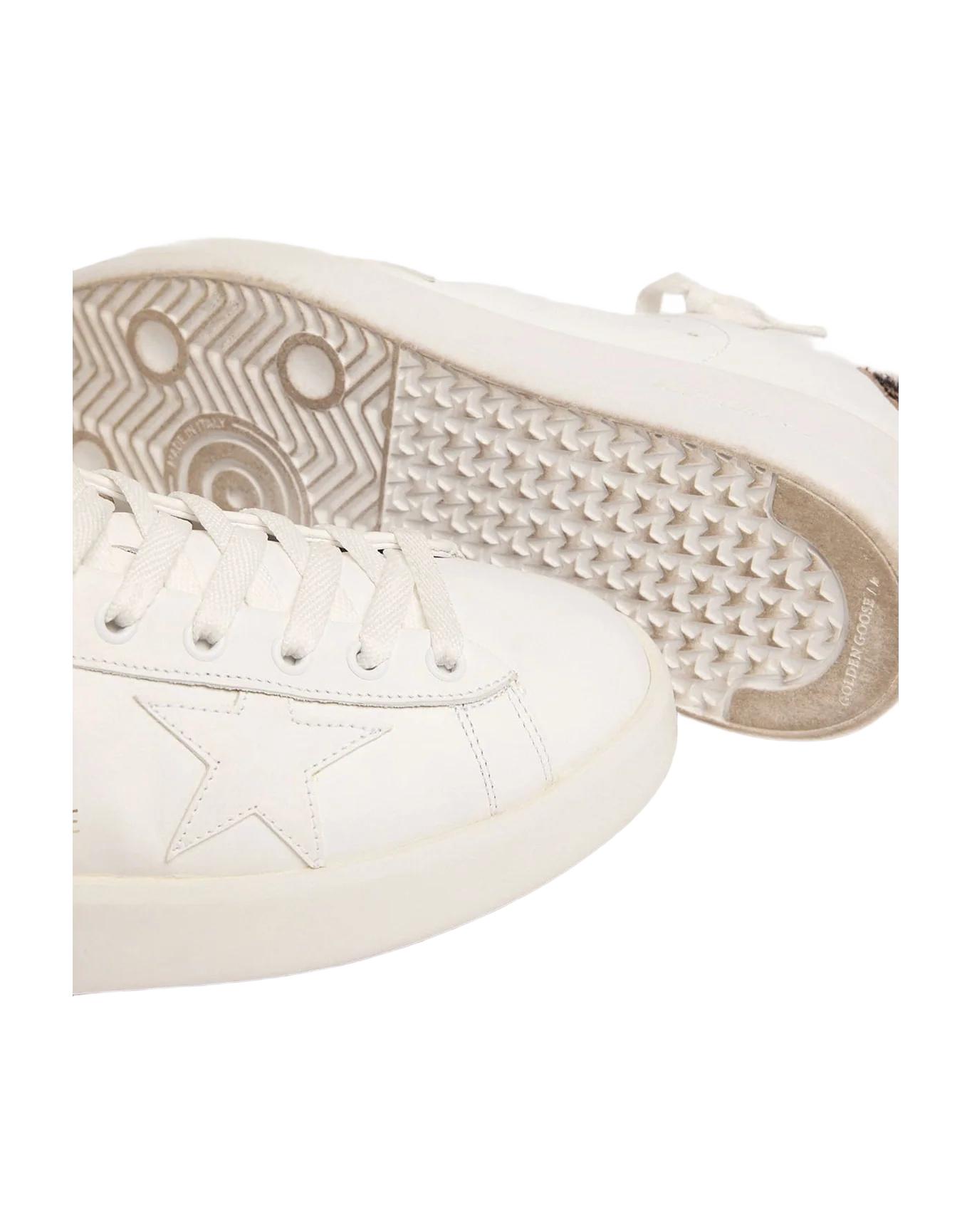Women | Purestar Sneakers with Leopard-Print Heel Tab | White x Brown Leo - Image 4