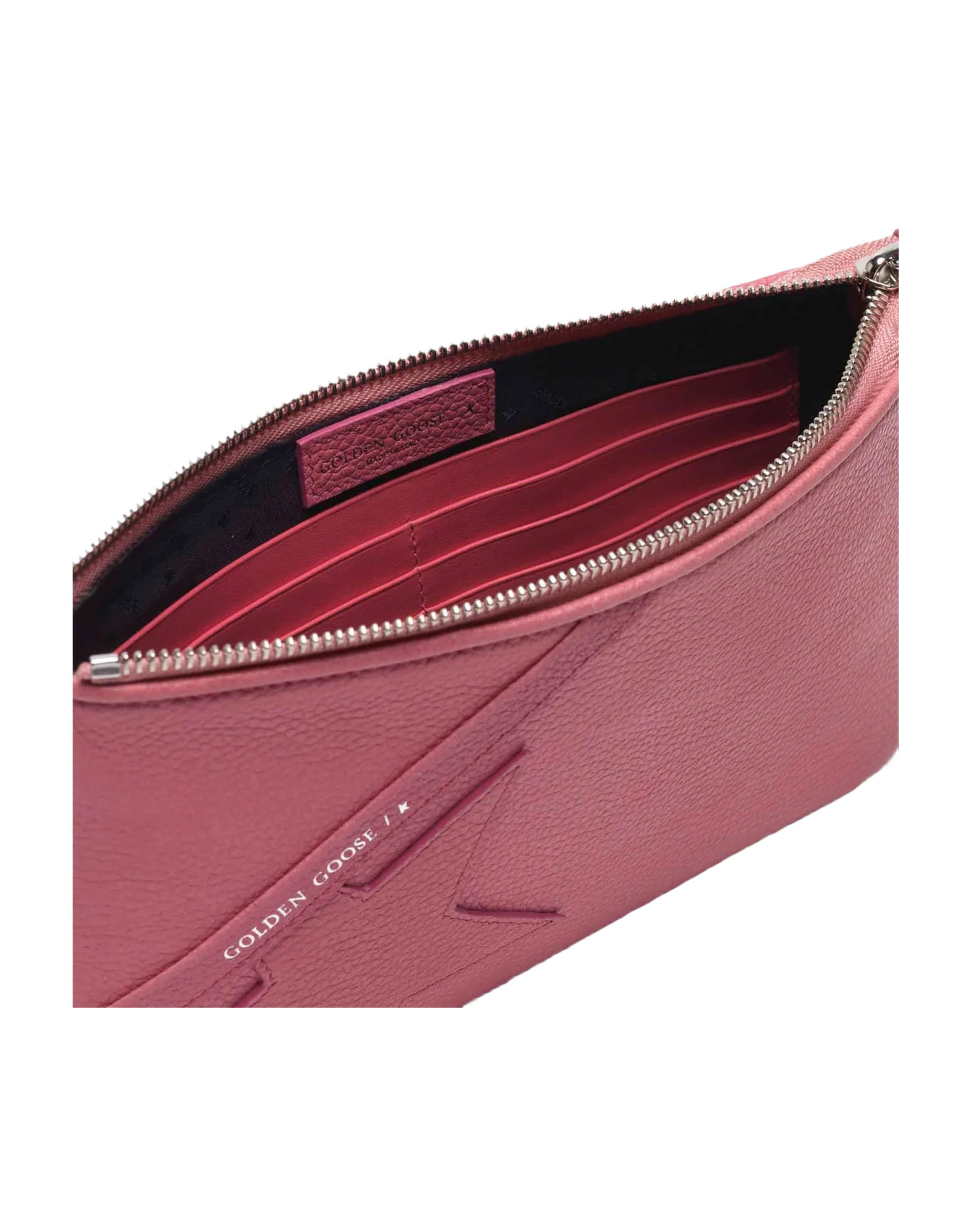 Women | Red Star Wrist Clutch Bag Grained Leather - Image 7