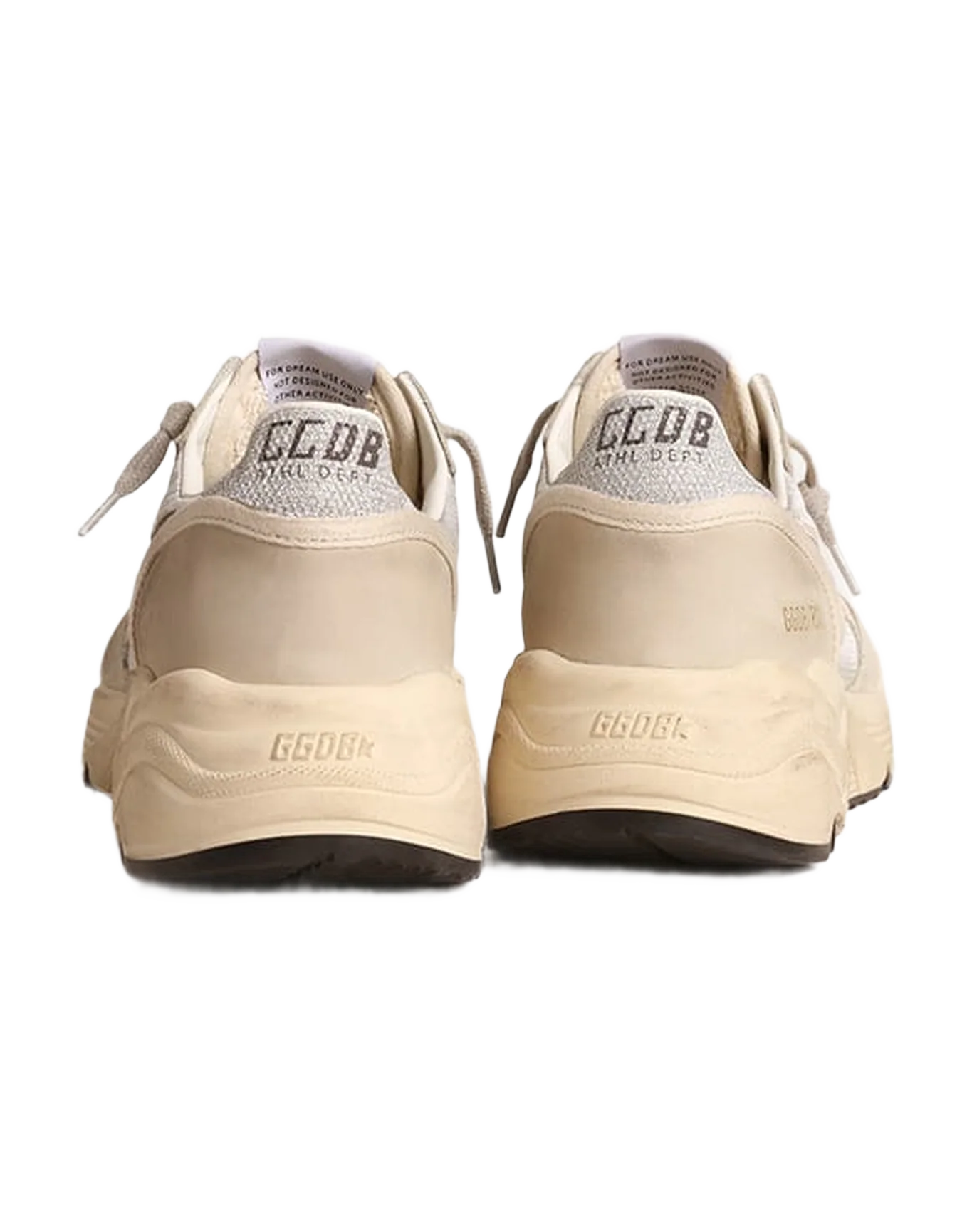 Women | Running Sole Buttercream Leather & Ice Suede | Silver x Ice x Buttercream - Image 5