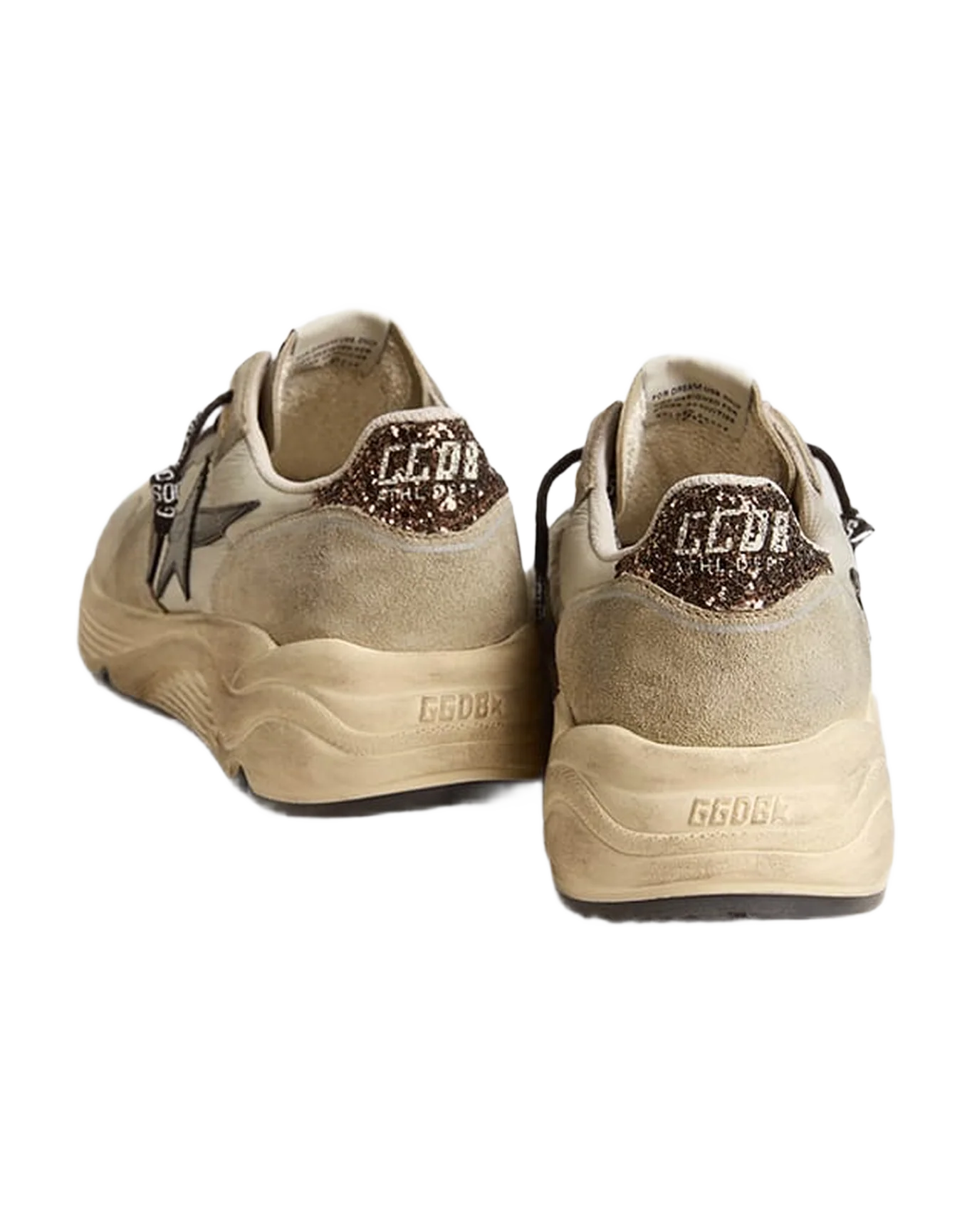 Women | Running Sole Gray Nylon with Black Star & Glitter Heel Tab | Ice x Taupe x Black x Brown - Image 3