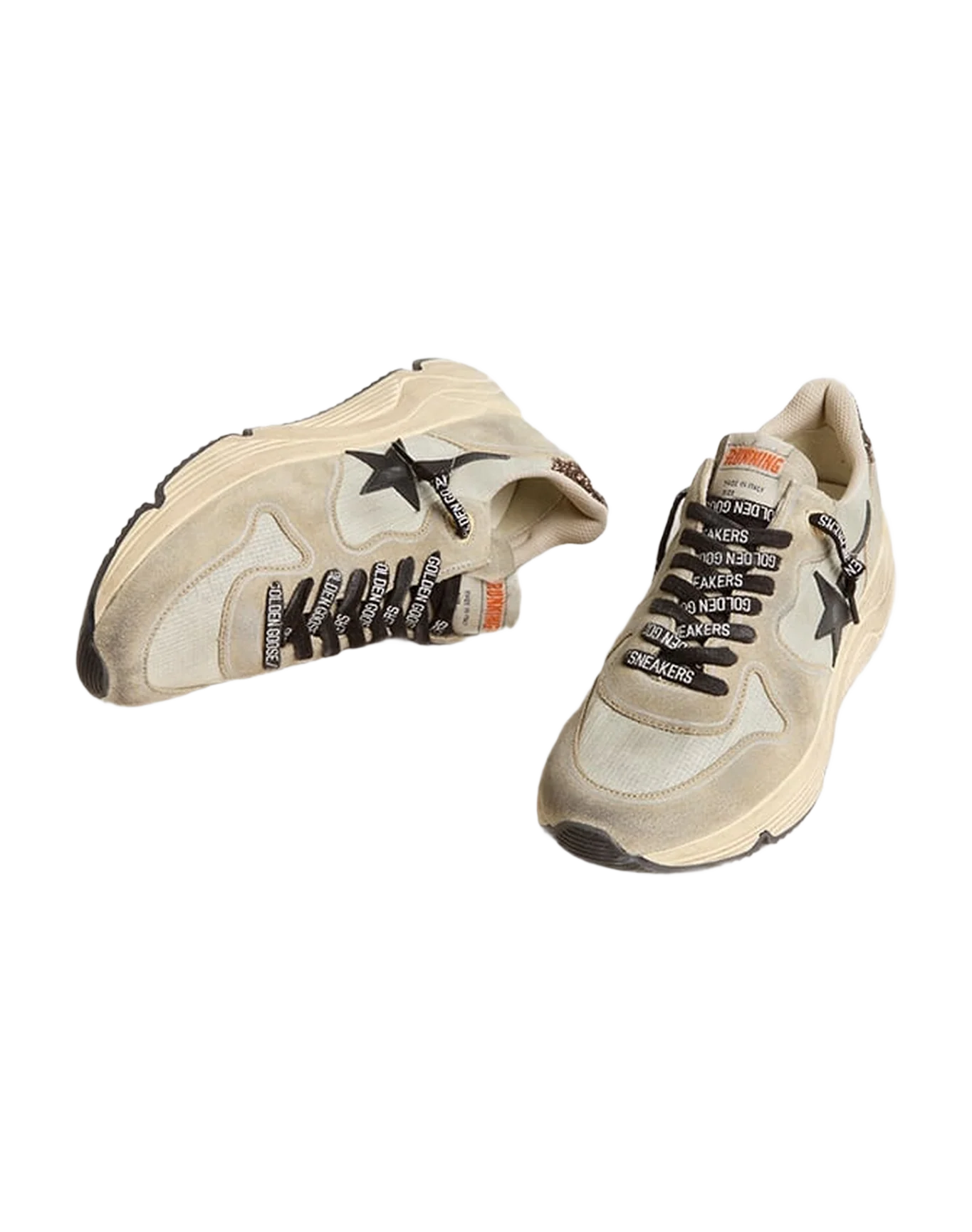 Women | Running Sole Gray Nylon with Black Star & Glitter Heel Tab | Ice x Taupe x Black x Brown - Image 6